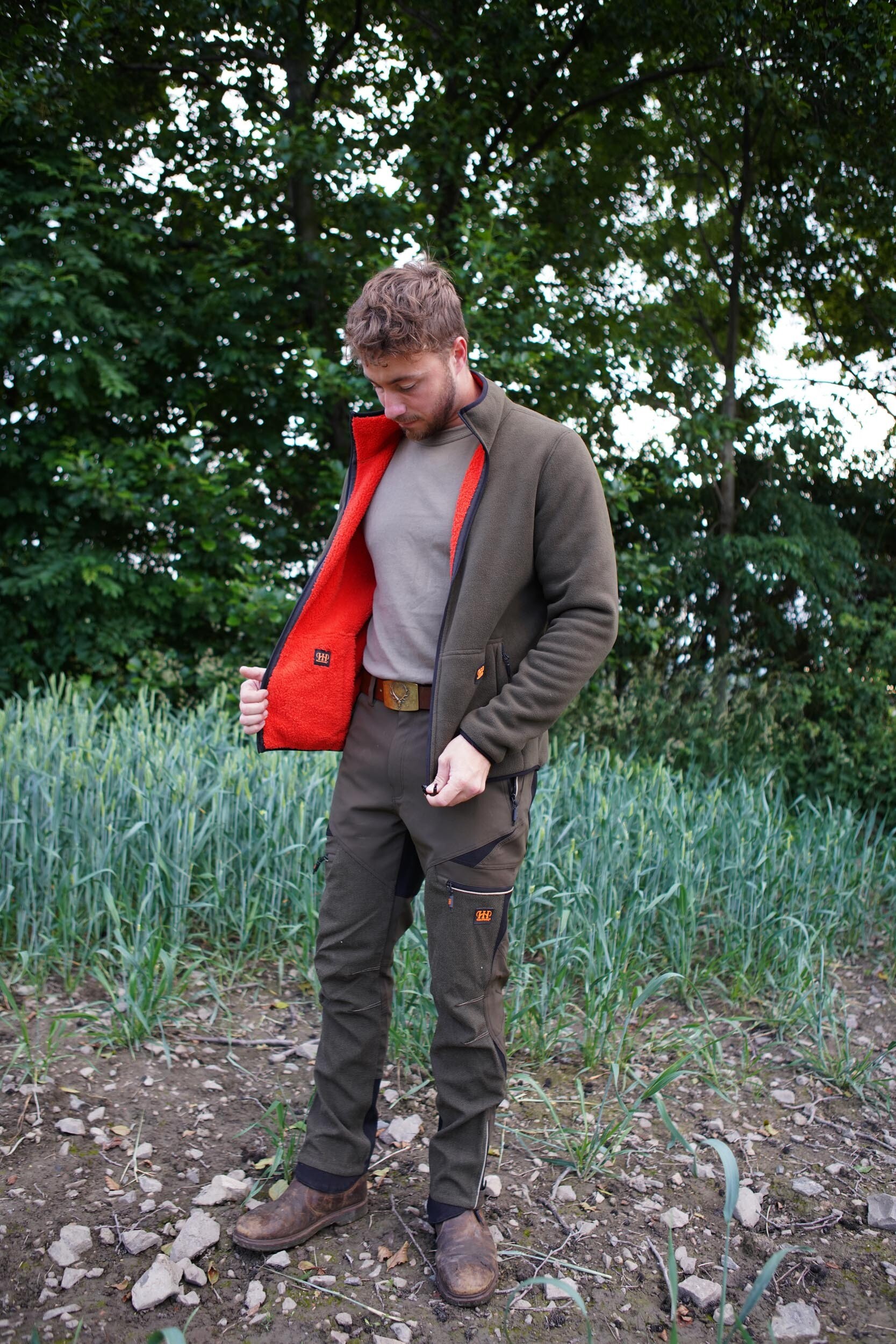 House of Hunting wendbare Fleecejacke (Orange)