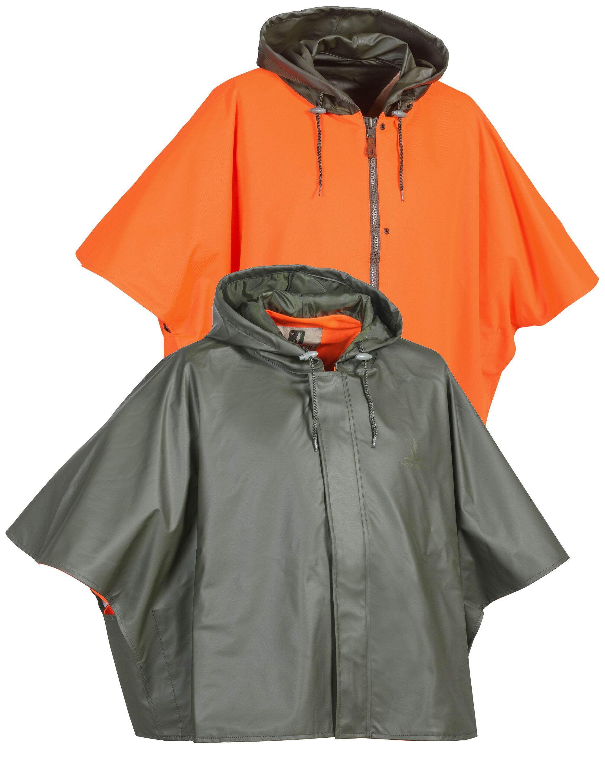 Percussion wendbarer Regenponcho (orange/khaki)