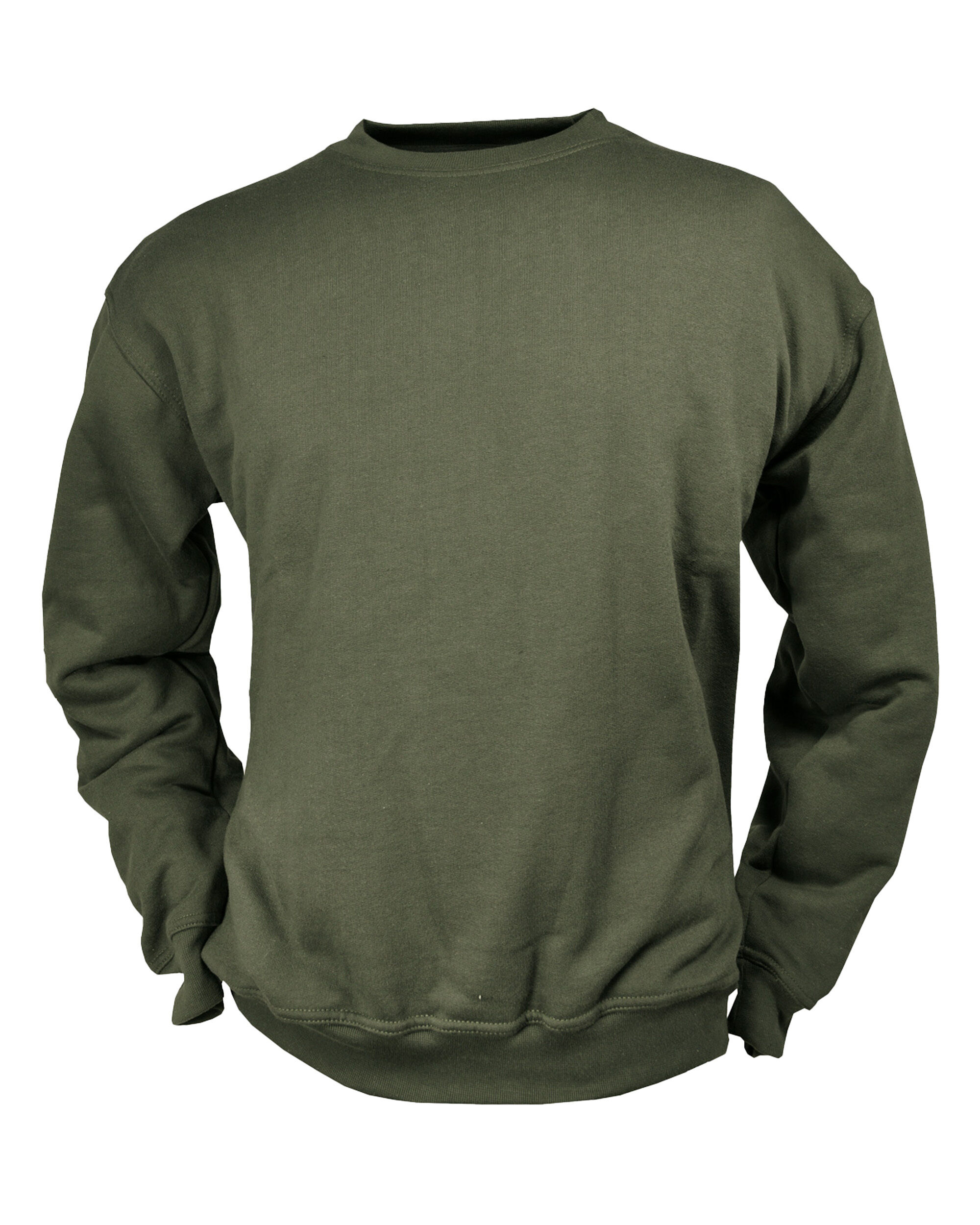 Hubertus Sweatshirt Rundhals (oliv)