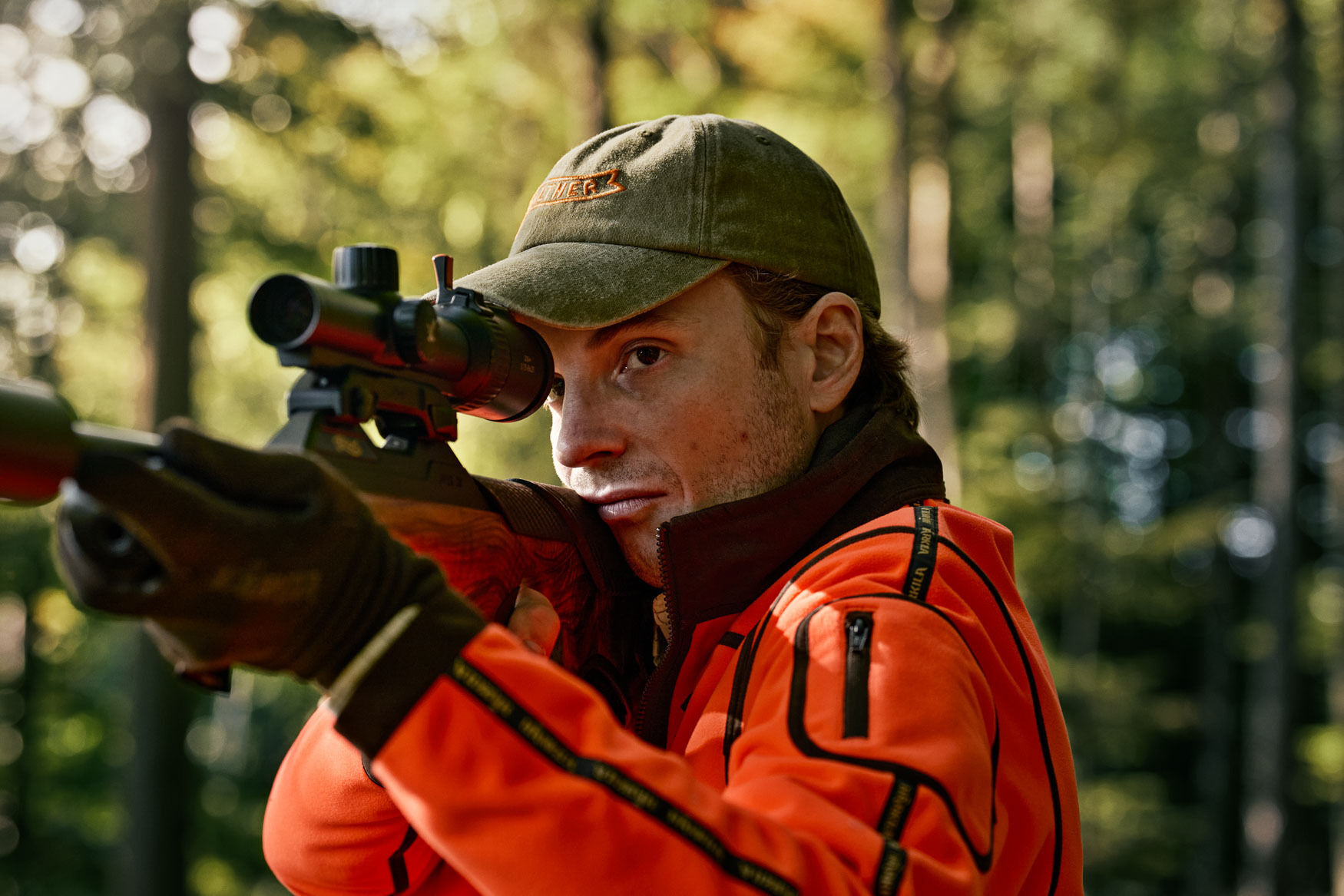 Härkila Kamko Blaze Fleece-Wendejacke (Orange blaze/Willow green)