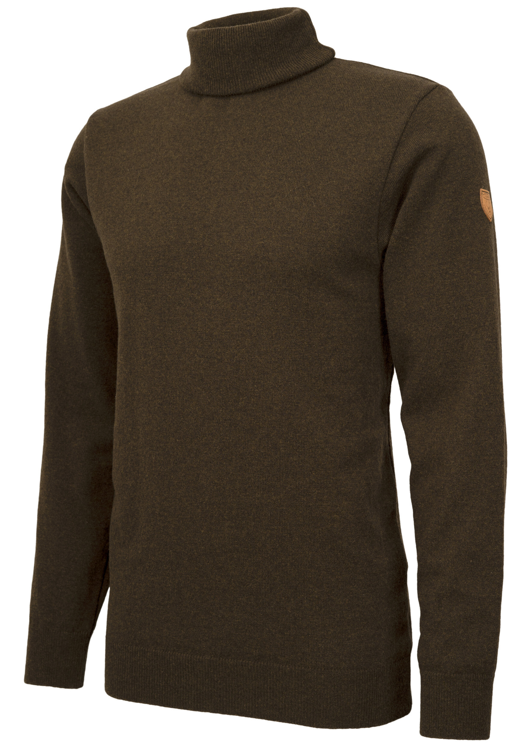 Hubertus Rollkragen-Wollpullover Oliver (oliv/braun)