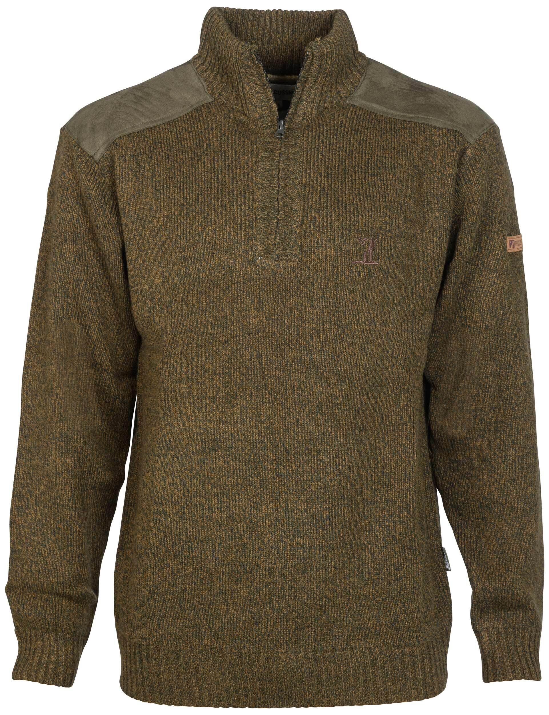 Percussion Stickpullover mit Kragen (khaki) Percussion Stickpullover mit Kragen (khaki)