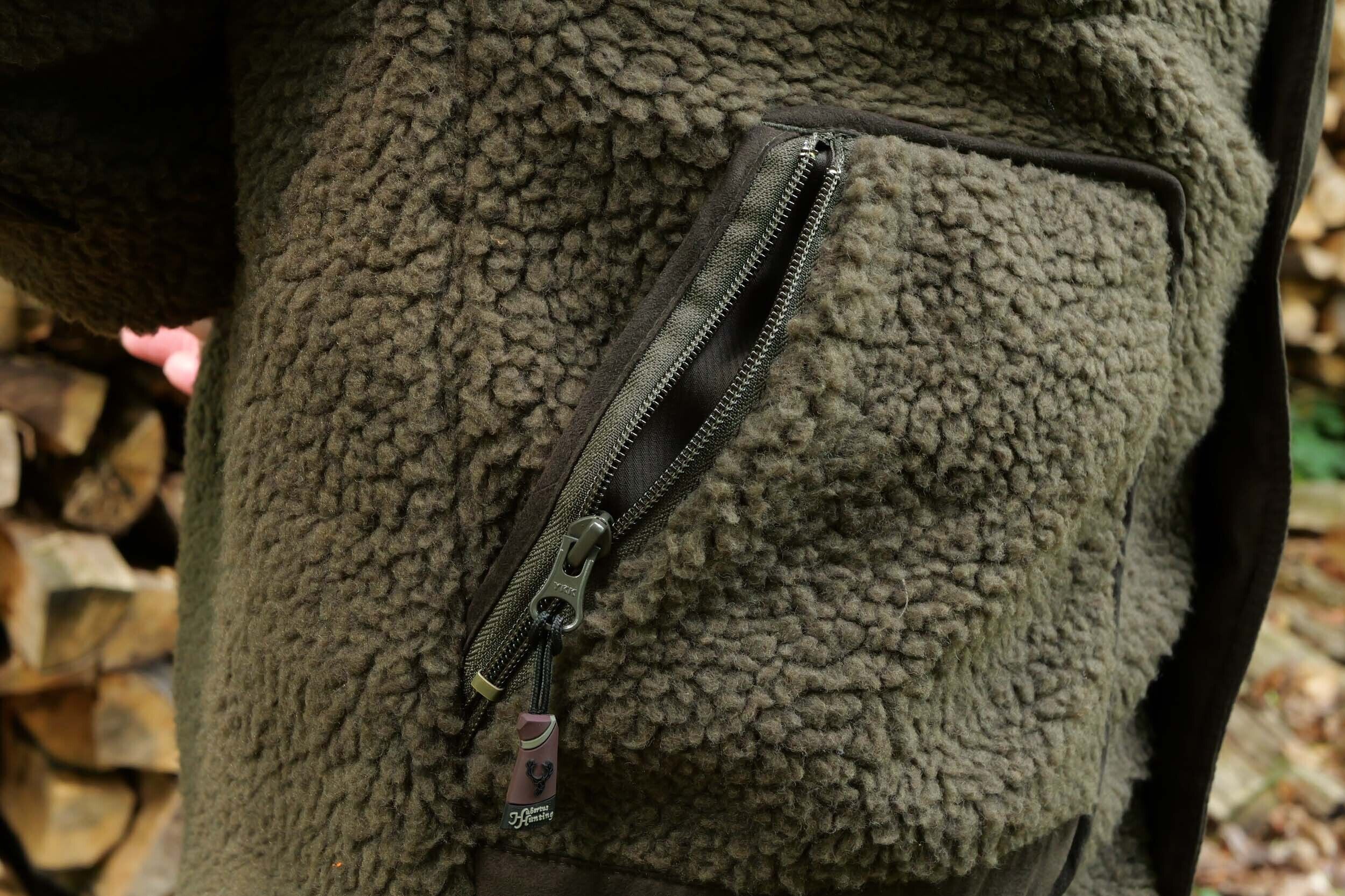 Hubertus Warn-Wende-Faserpelzjacke Drückjagd (oliv)