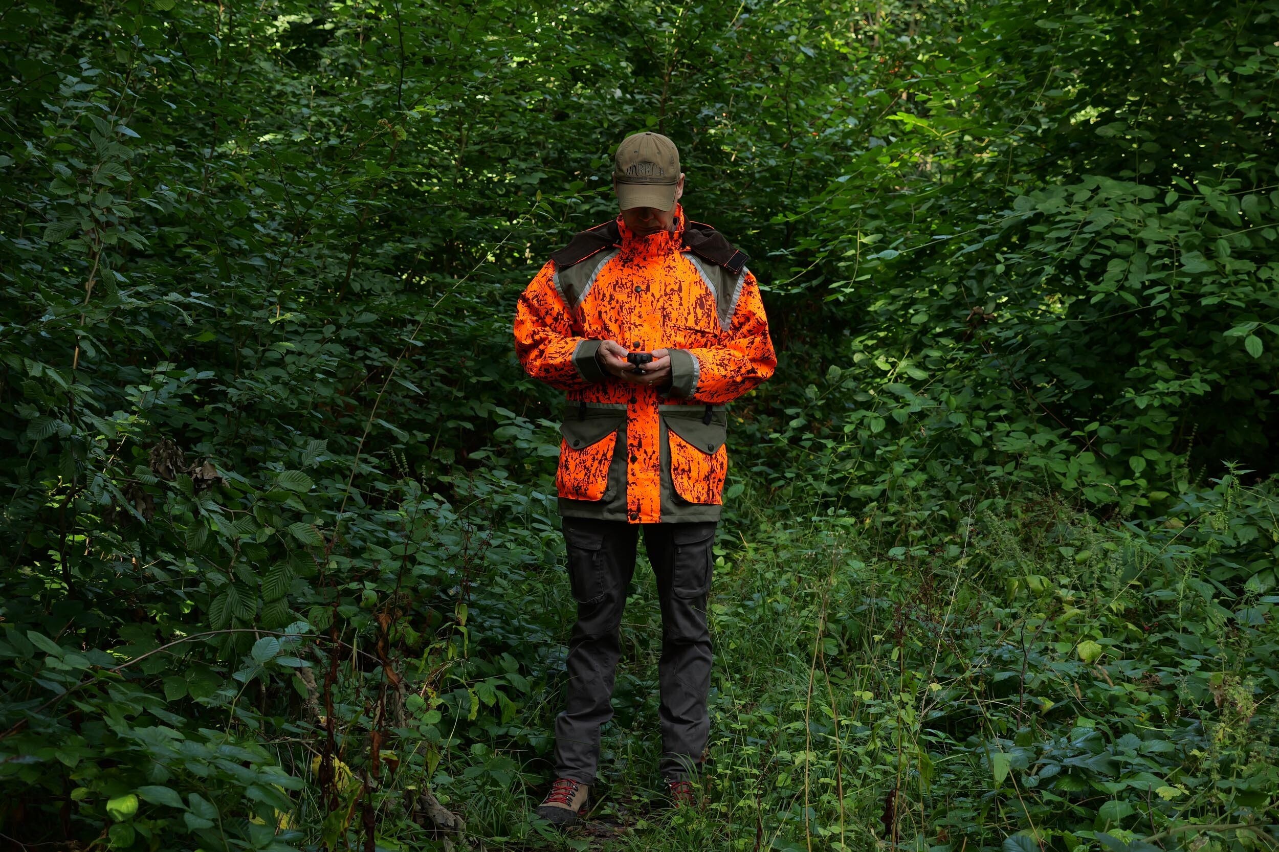 Hubertus Hundeführerjacke Sicherheit (oliv/orange)