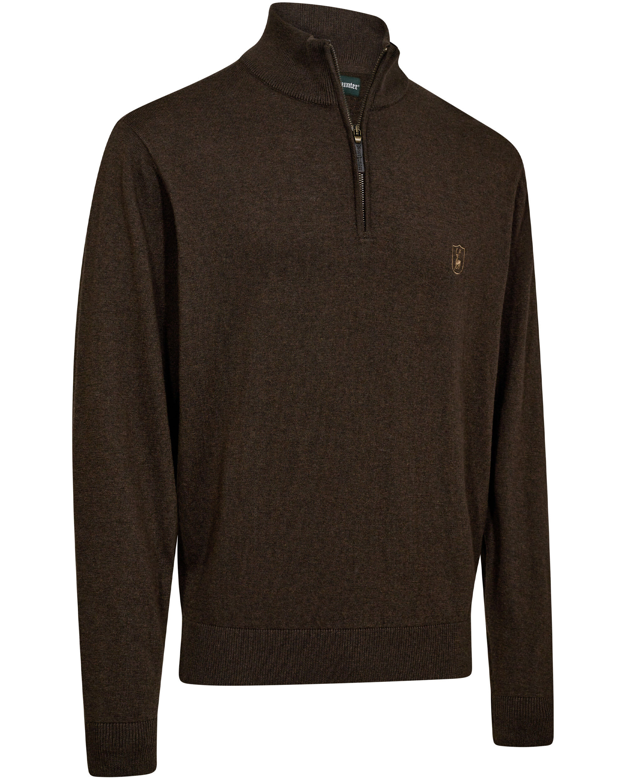 Deerhunter Harrington 1/2-Zip Strickpullover (Brown Melange)