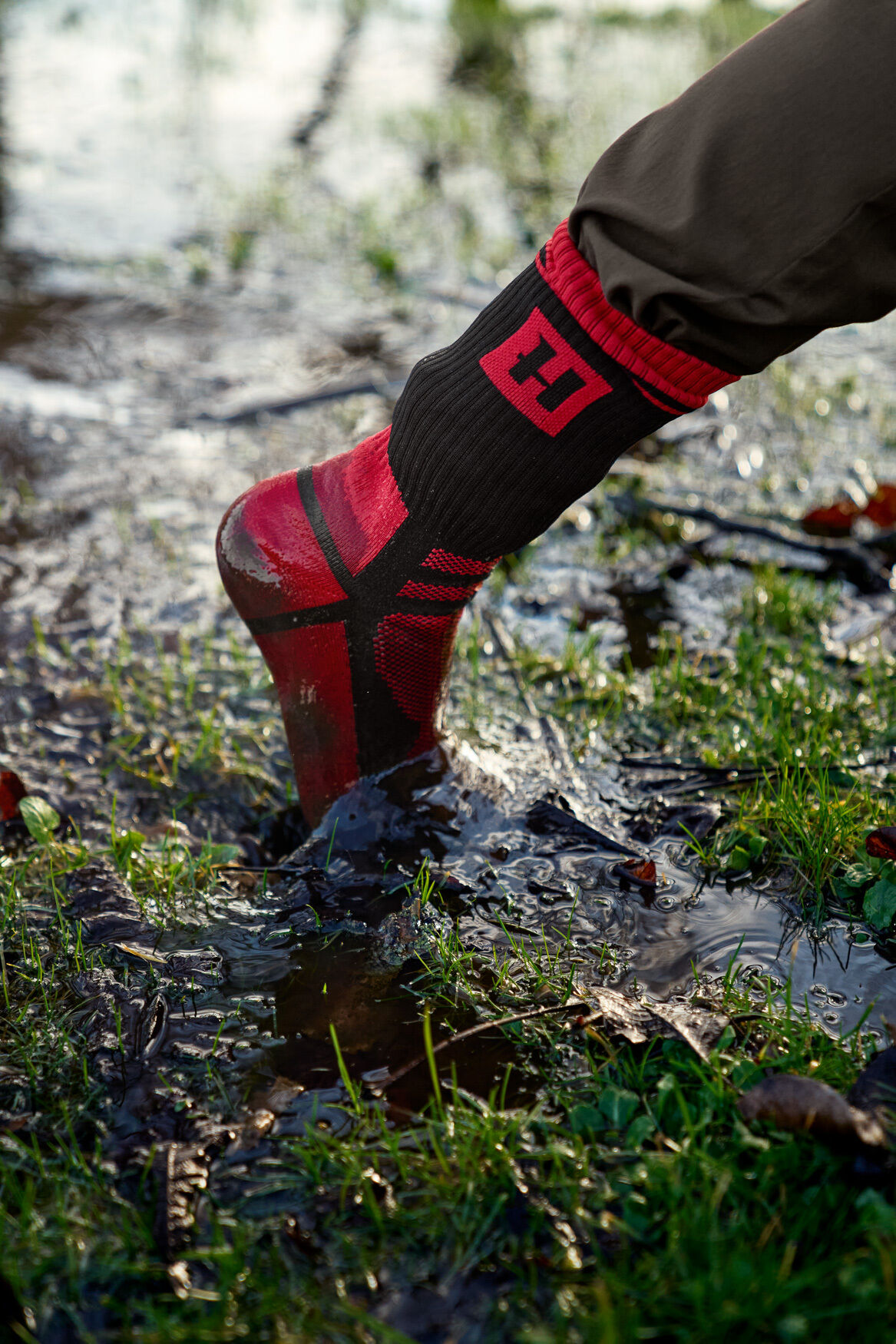 Härkila Waterproof Socken (Red/Black)