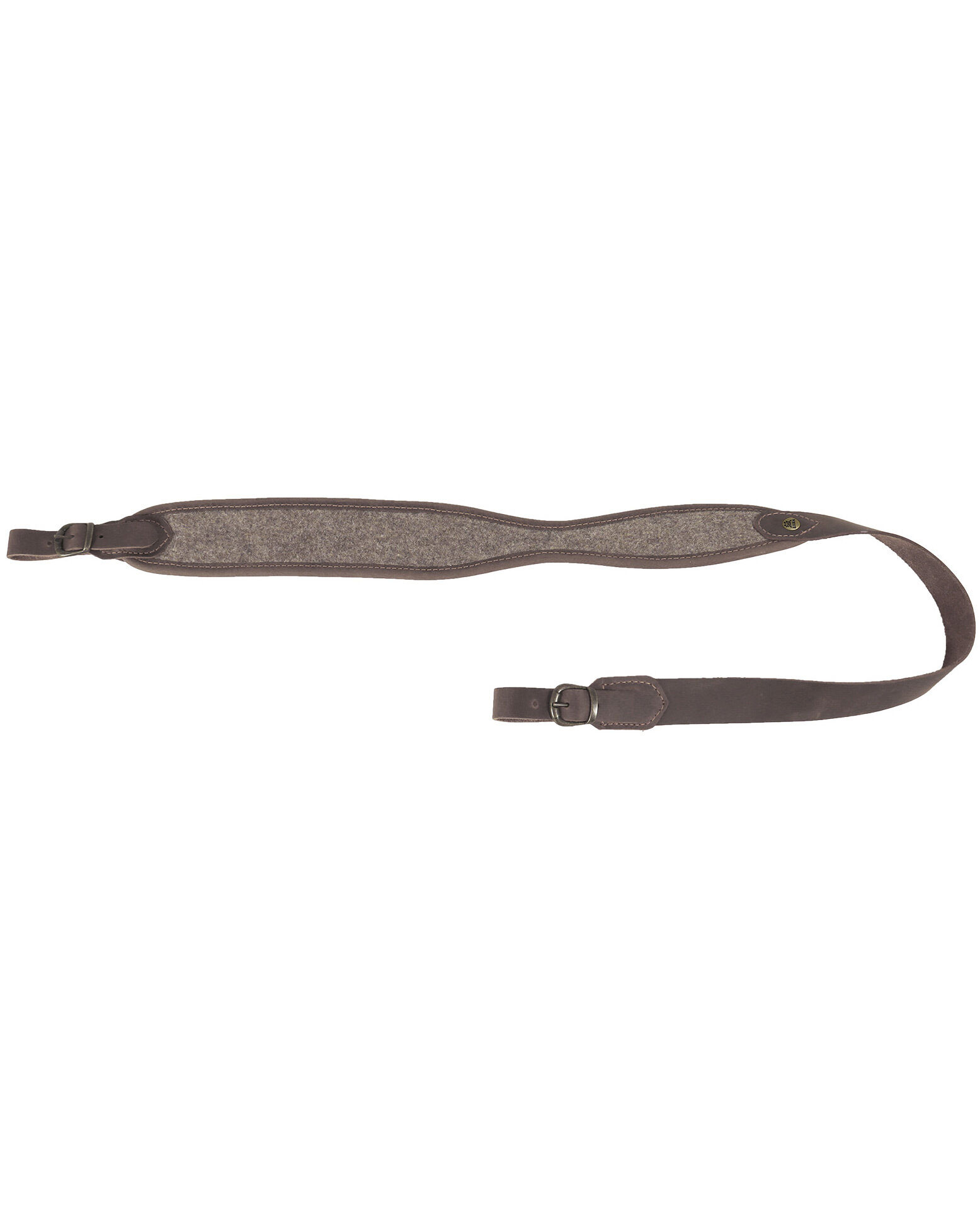 AKAH Gewehrriemen Wollfilz genoppt tailliert 105 cm (braun)
