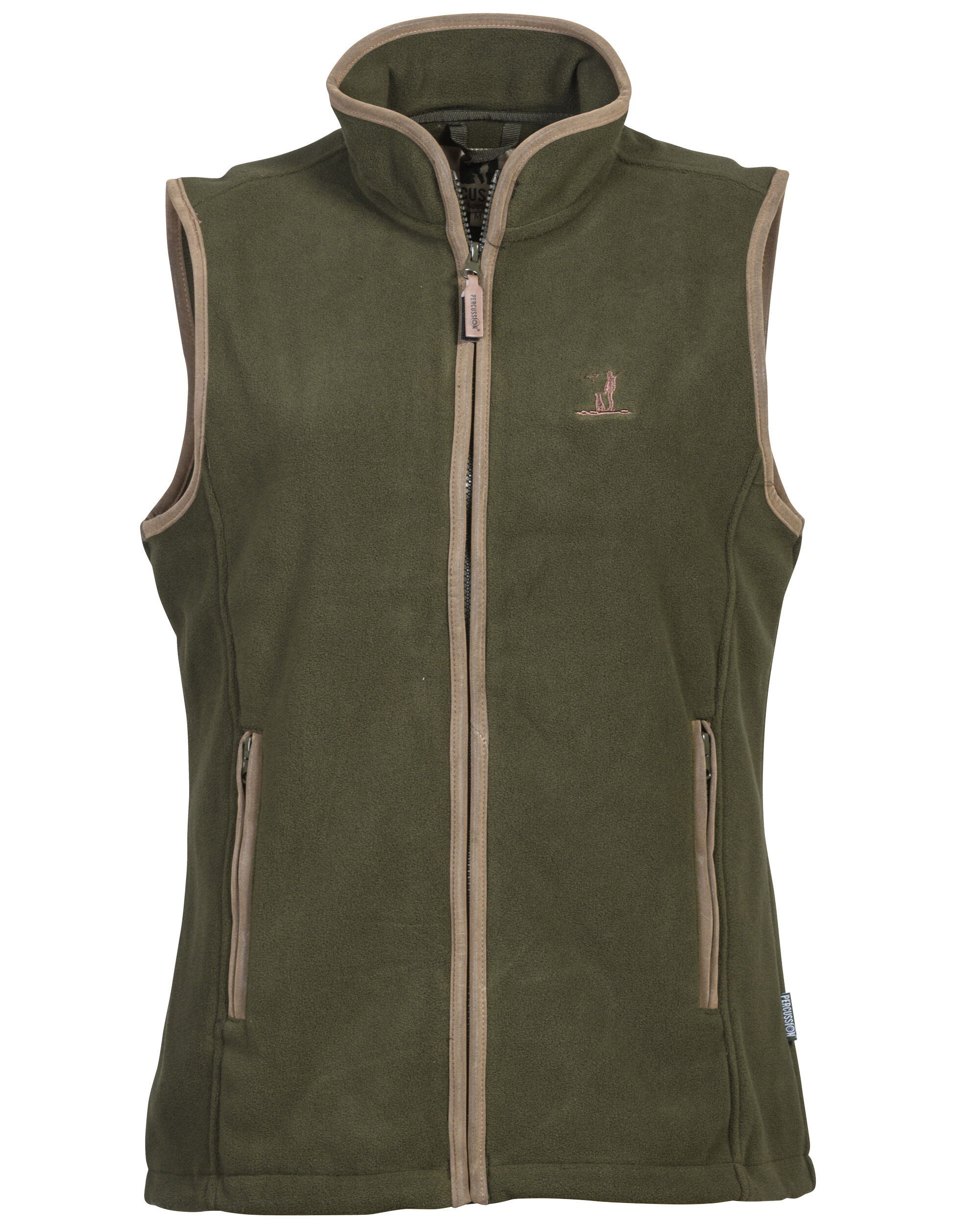 Percussion Damen-Fleeceweste Schottland (khaki)