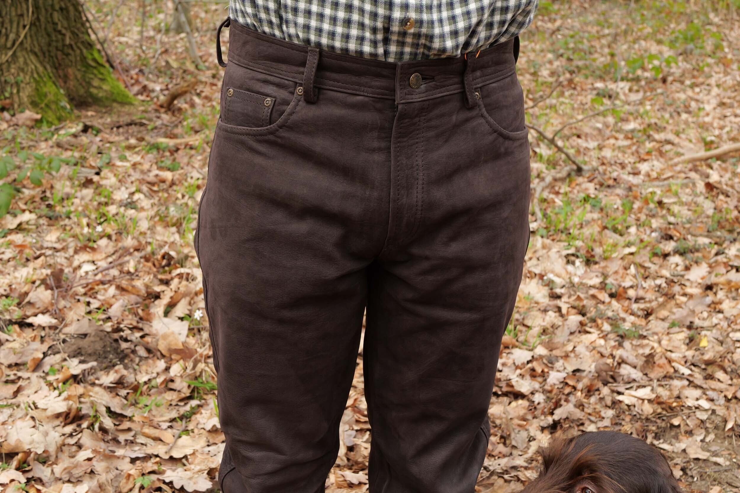 Hubertus Büffellederhose 5-Pocket (braun) Hubertus Büffellederhose 5-Pocket (braun)