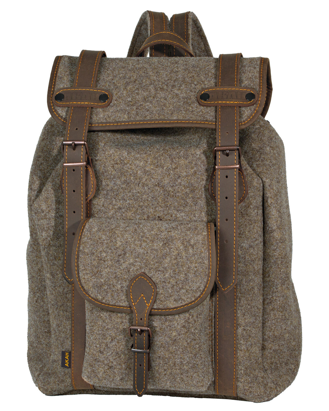 AKAH Wanderrucksack Dachstein Wollfilz mit Büffelleder (braun)