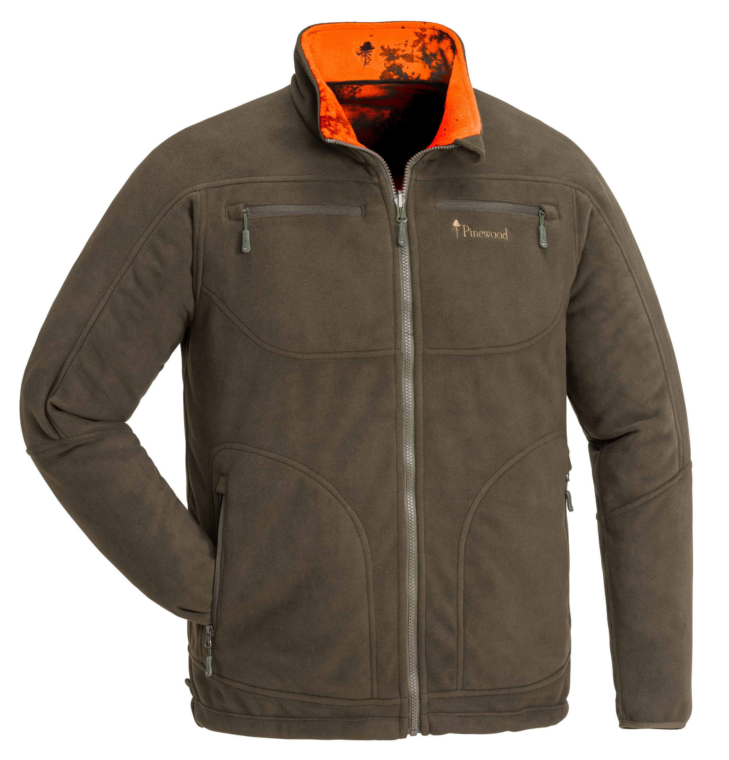 Pinewood Red Deer Camou Wende Fleecejacke (Strata Blaze/Suede Brown) Pinewood Red Deer Camou Wende Fleecejacke (Strata Blaze/Suede Brown)
