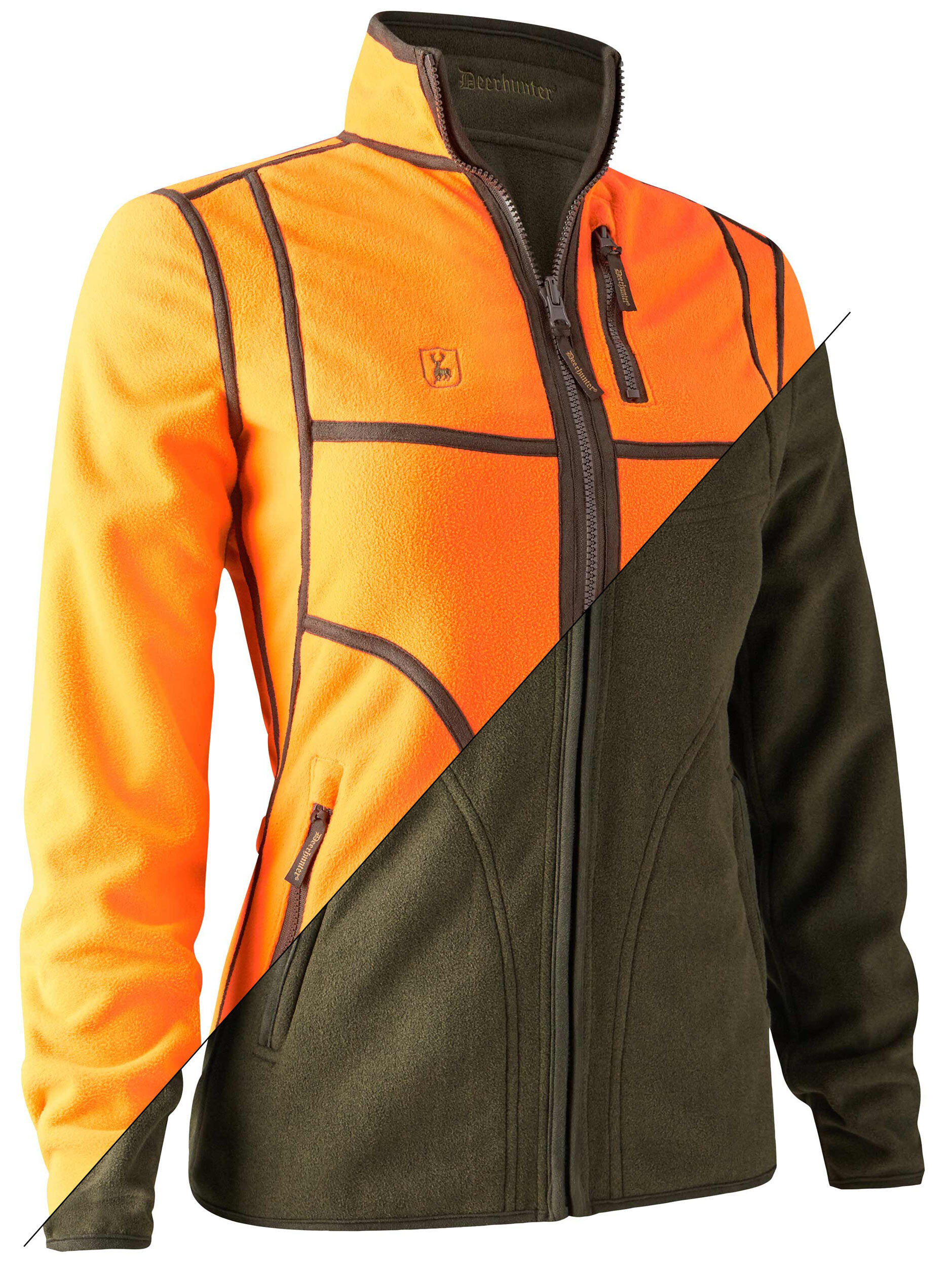 Deerhunter Lady Pam Wende-Fleecejacke (Orange/Grün) Deerhunter Lady Pam Wende-Fleecejacke (Orange/Grün)