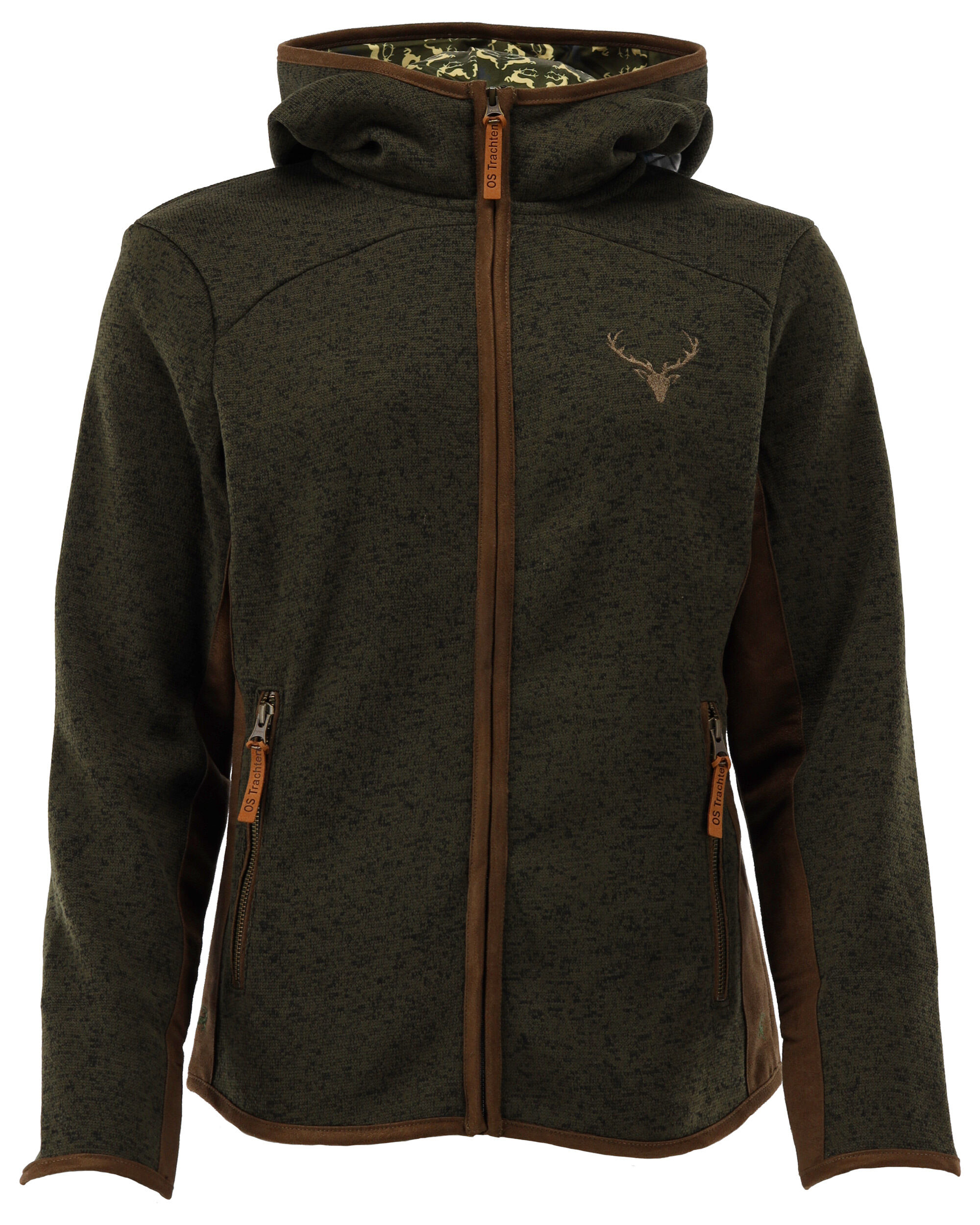 OS Trachten Damenjacke Strick-Fleece (schilf)