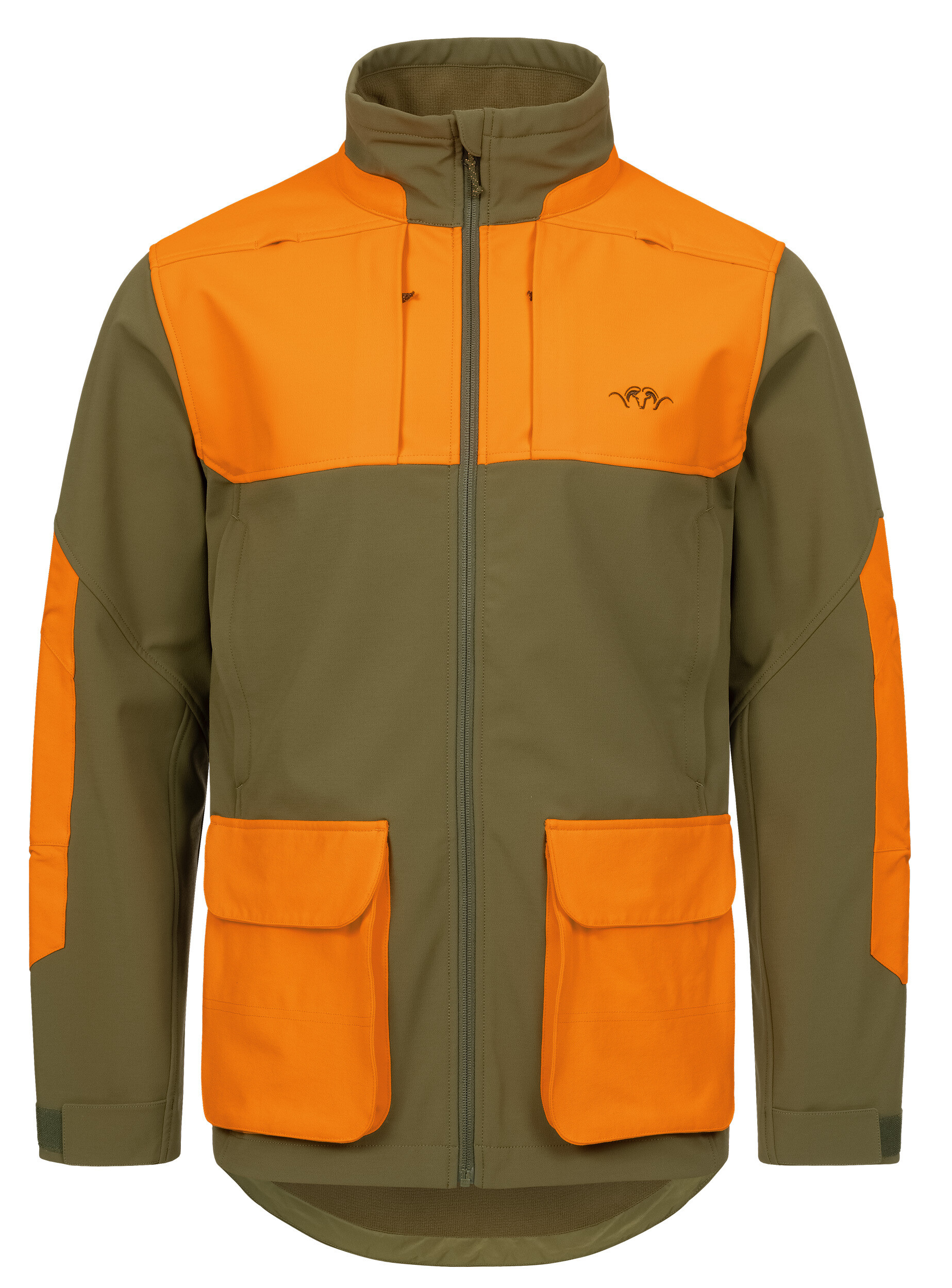 Blaser Tackle Softshelljacke (dunkel oliv/blaze orange)