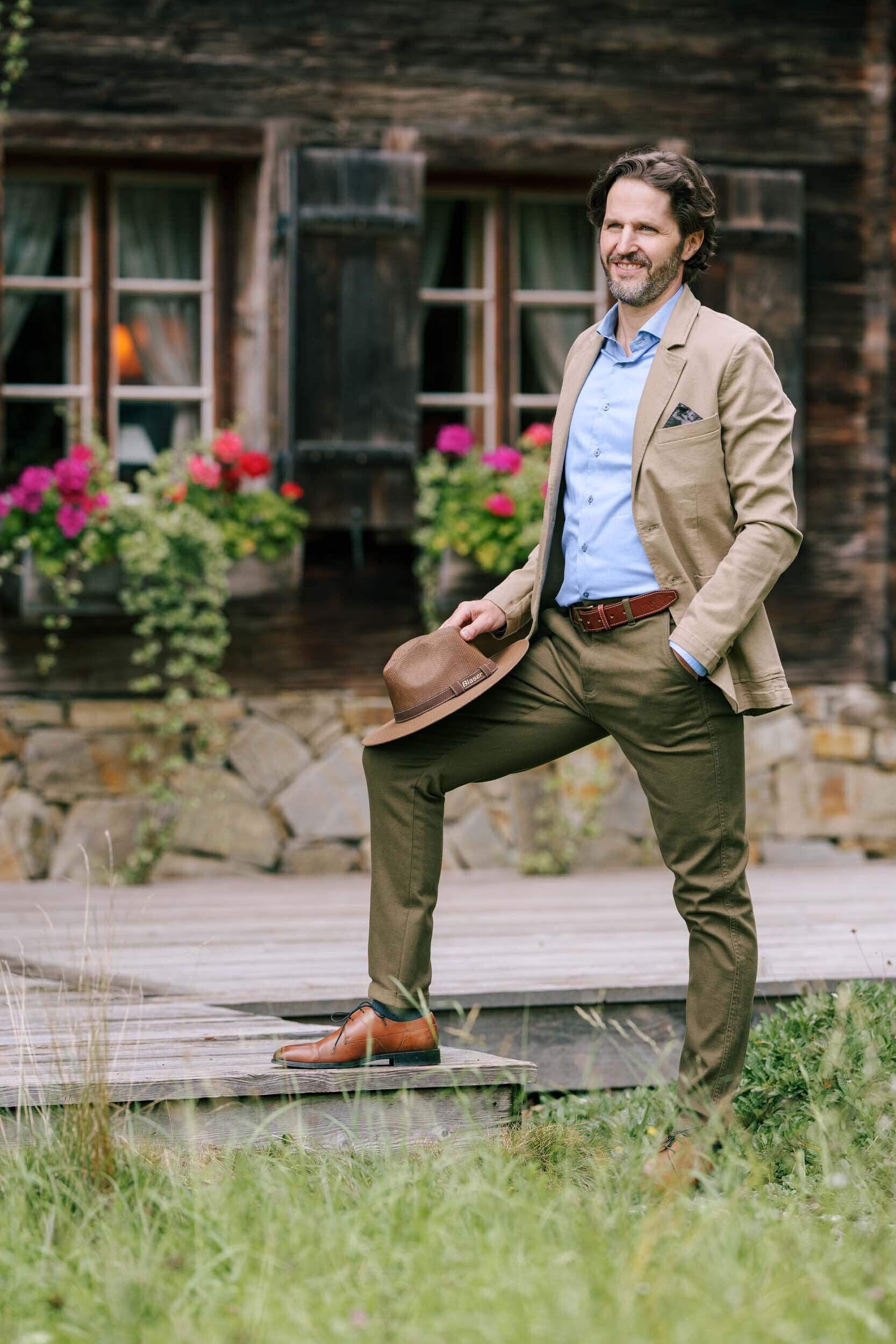 Blaser Denim Stretch-Chino Tom (dunkeloliv) Blaser Denim Stretch-Chino Tom (dunkeloliv)