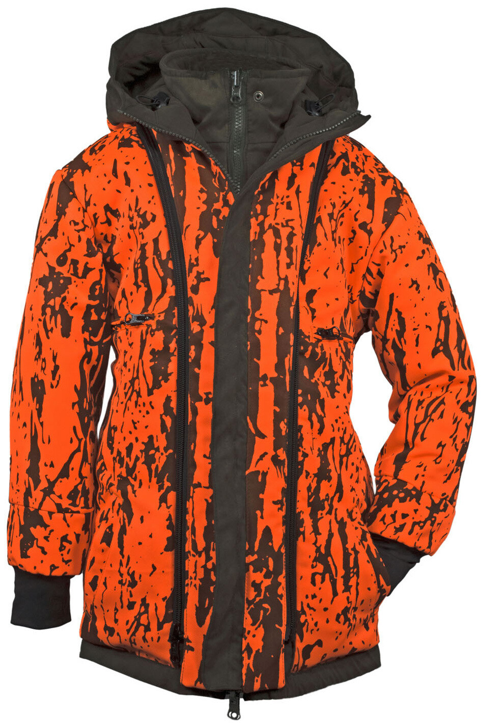 Hubertus Micro Camo Kinder-Wendejacke Janus (oliv/orange) Hubertus Micro Camo Kinder-Wendejacke Janus (oliv/orange)