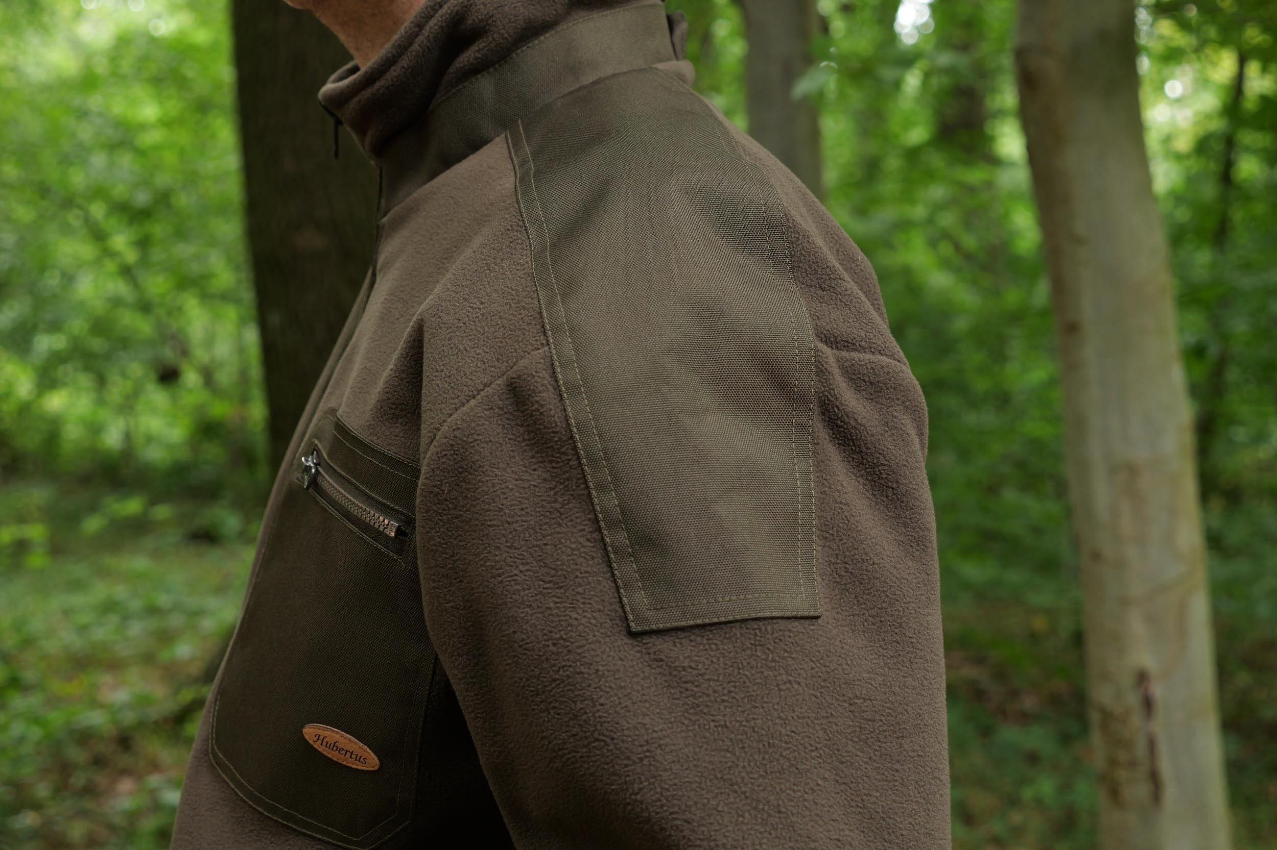 Hubertus Warn-Wendejacke Fleece Drückjagd (orange/oliv)