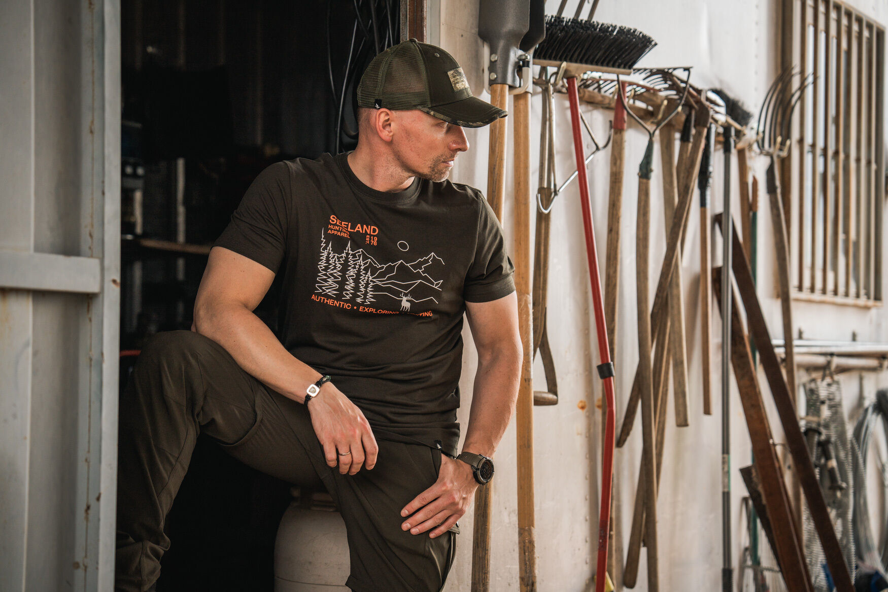 Seeland T-Shirt Landscape (Pine green)