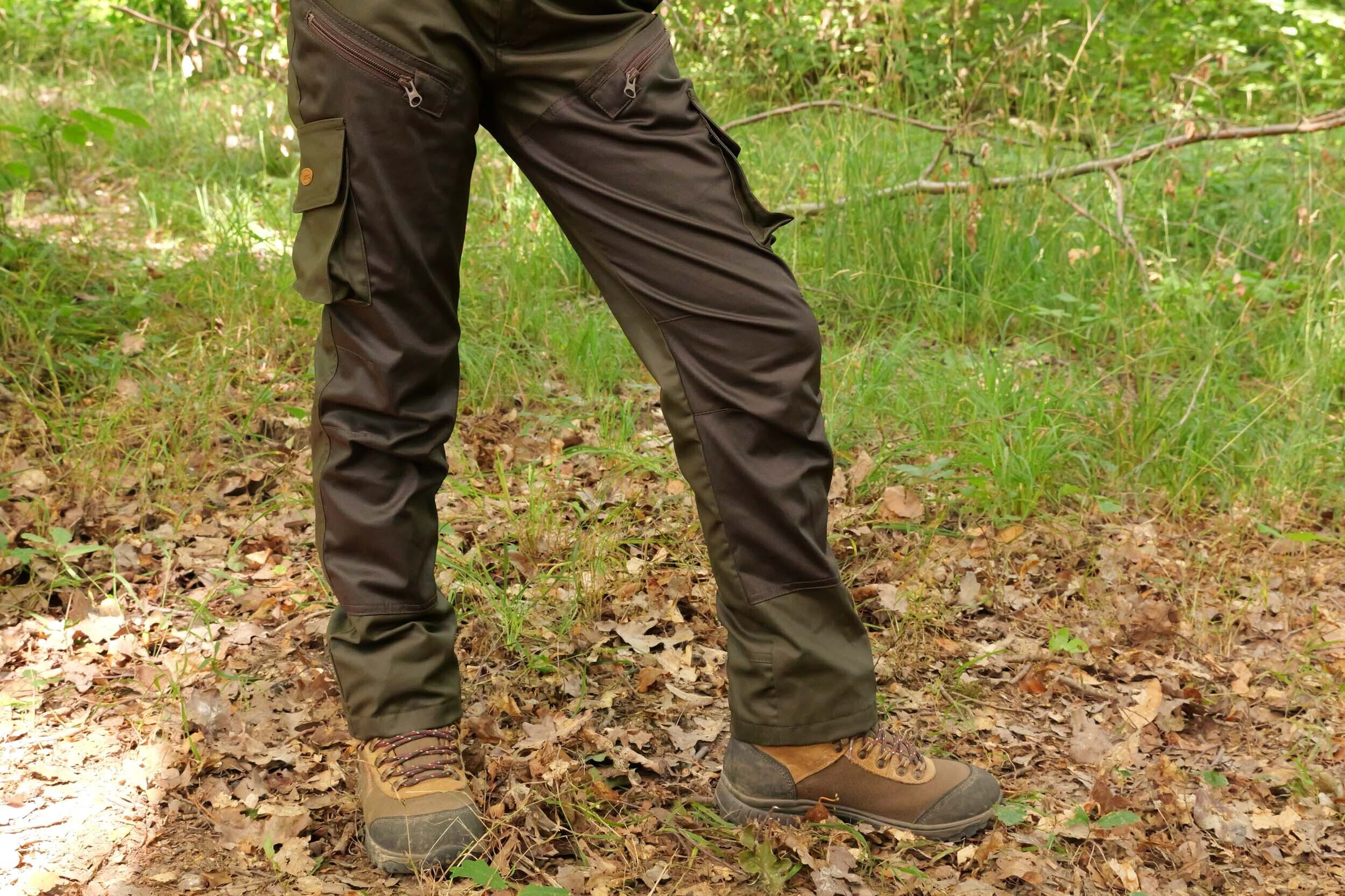 Hubertus Wachshose 2-farbig Kinder (oliv)