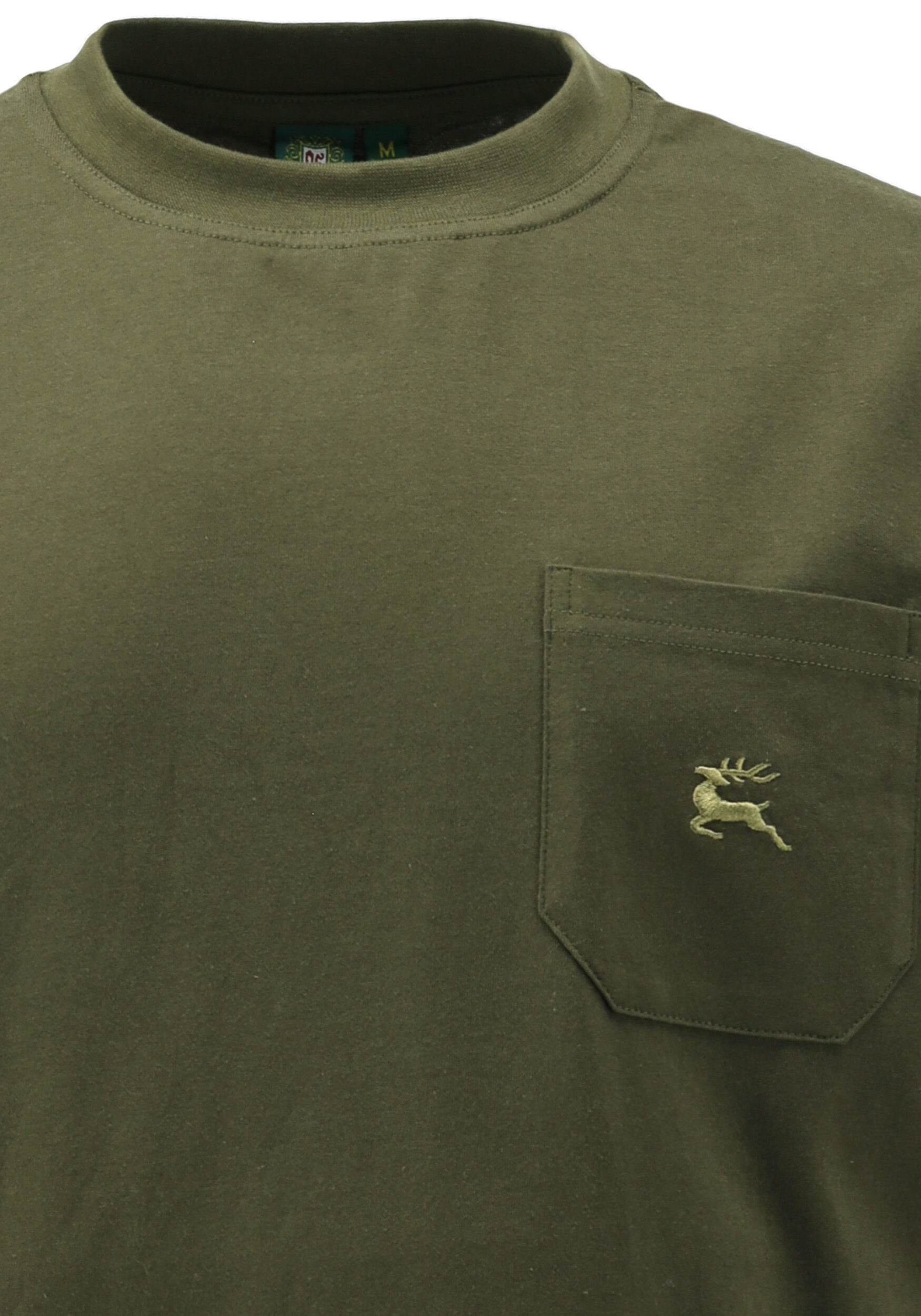 OS Trachten T-Shirt Hirsch Doppelpack (oliv)
