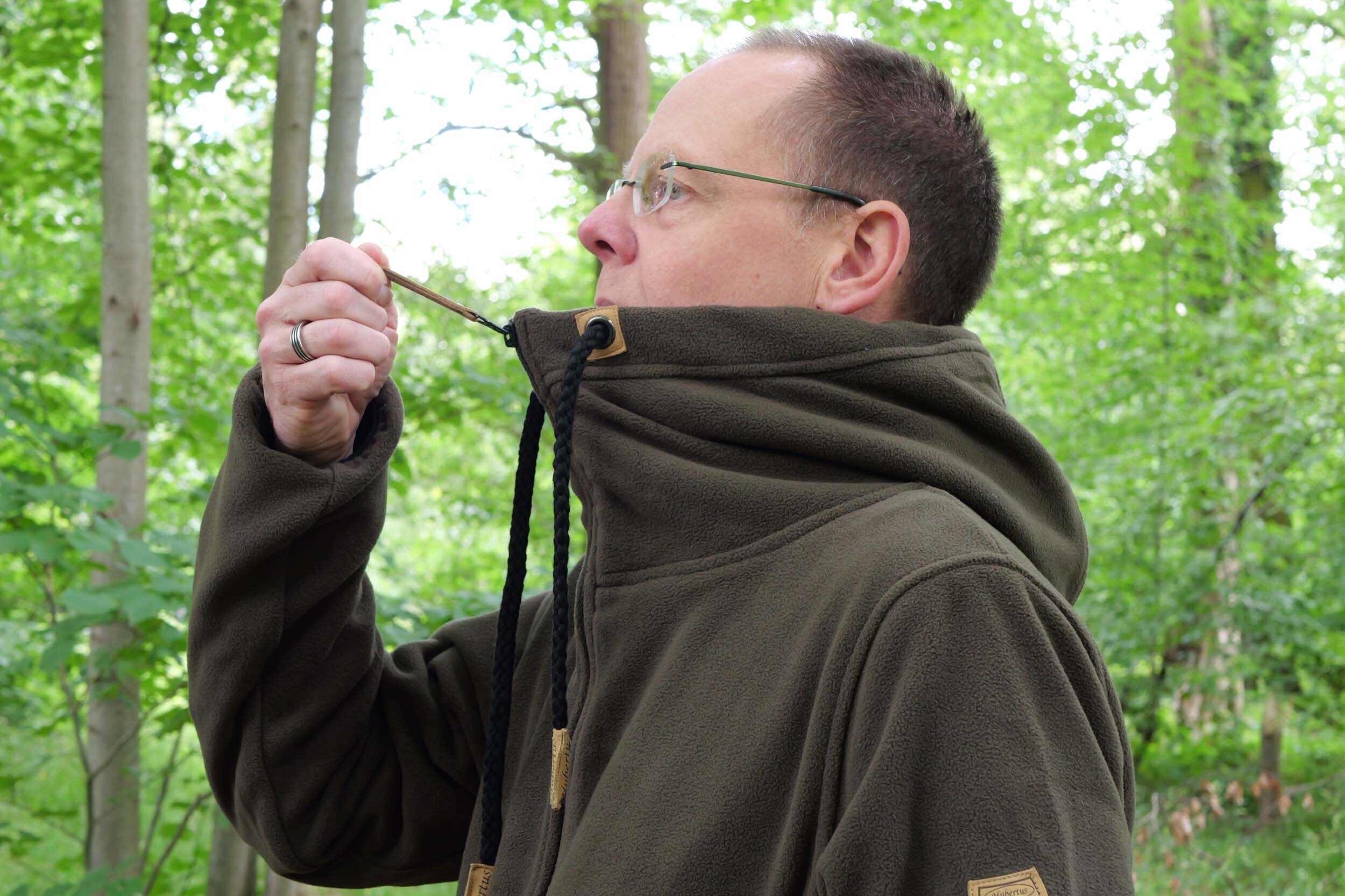 Hubertus Fleece-Hoody mit Reißverschluss (oliv/braun) Hubertus Fleece-Hoody mit Reißverschluss (oliv/braun)
