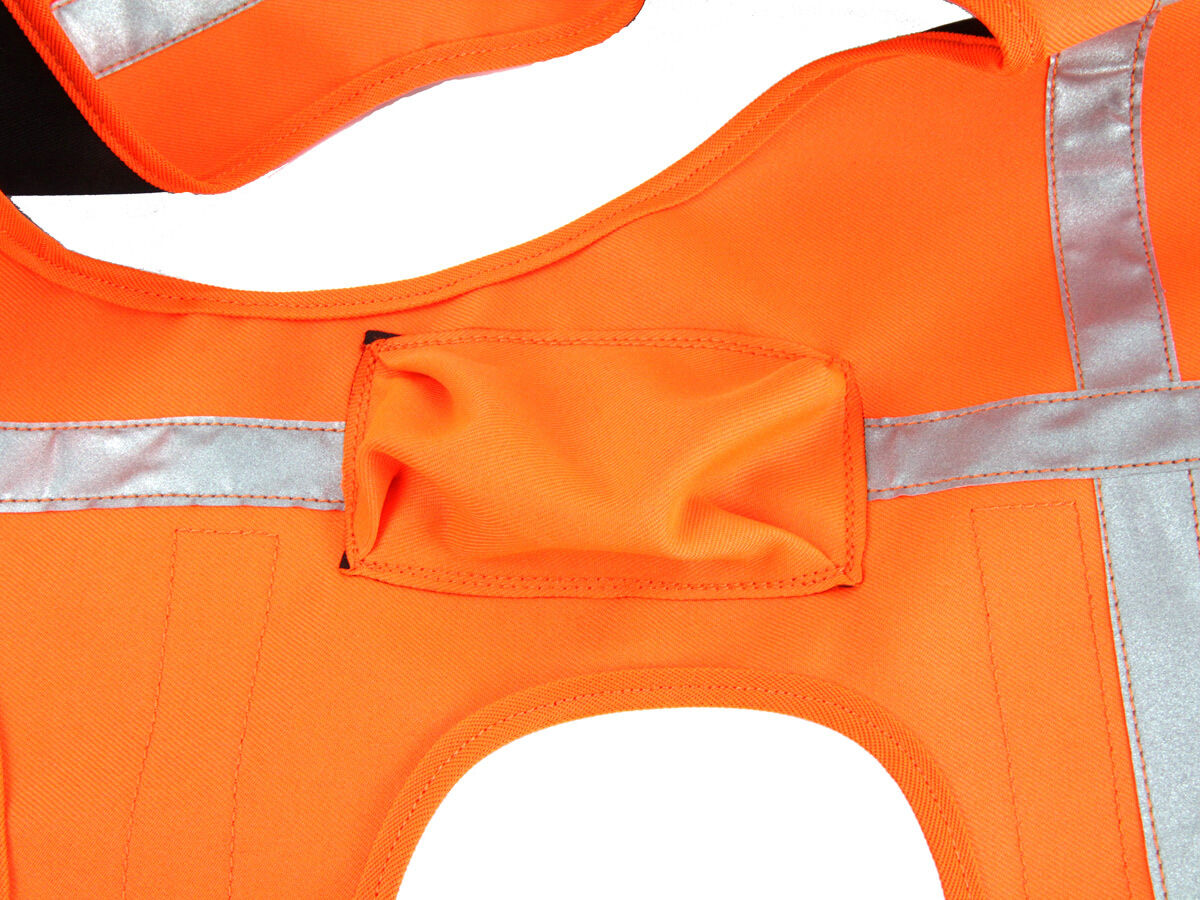 Hundesignalweste Holstein mit kleiner Außentasche