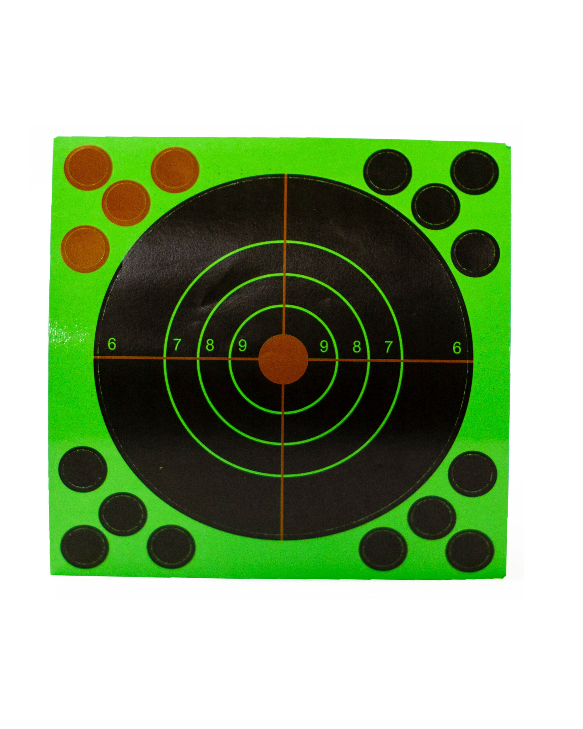 Zielscheibe mit Schusspflastern (10 Stk.)