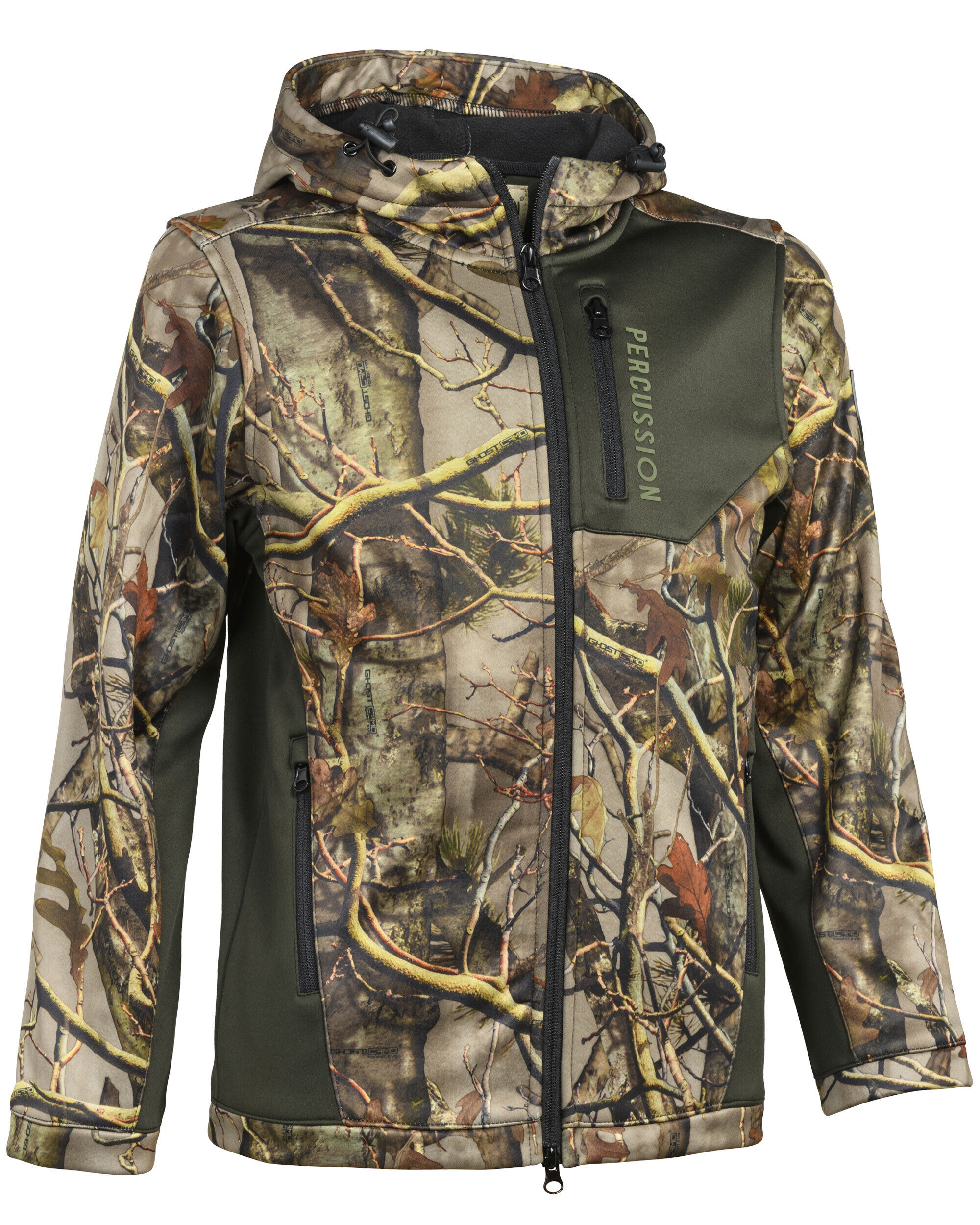 Percussion Kinderhoodie mit Reissverschluss (forest evo)