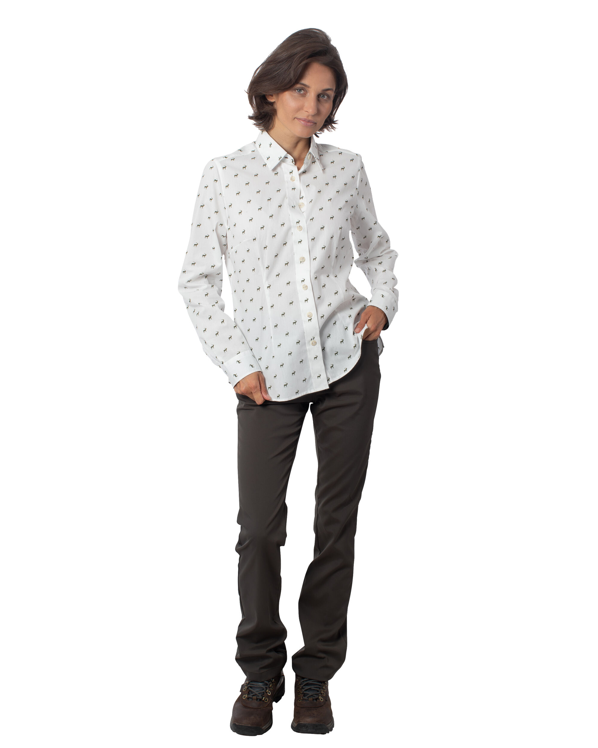 Skogen Jagdbluse Hirschmotiv (weiß) Skogen Jagdbluse Hirschmotiv (weiß)