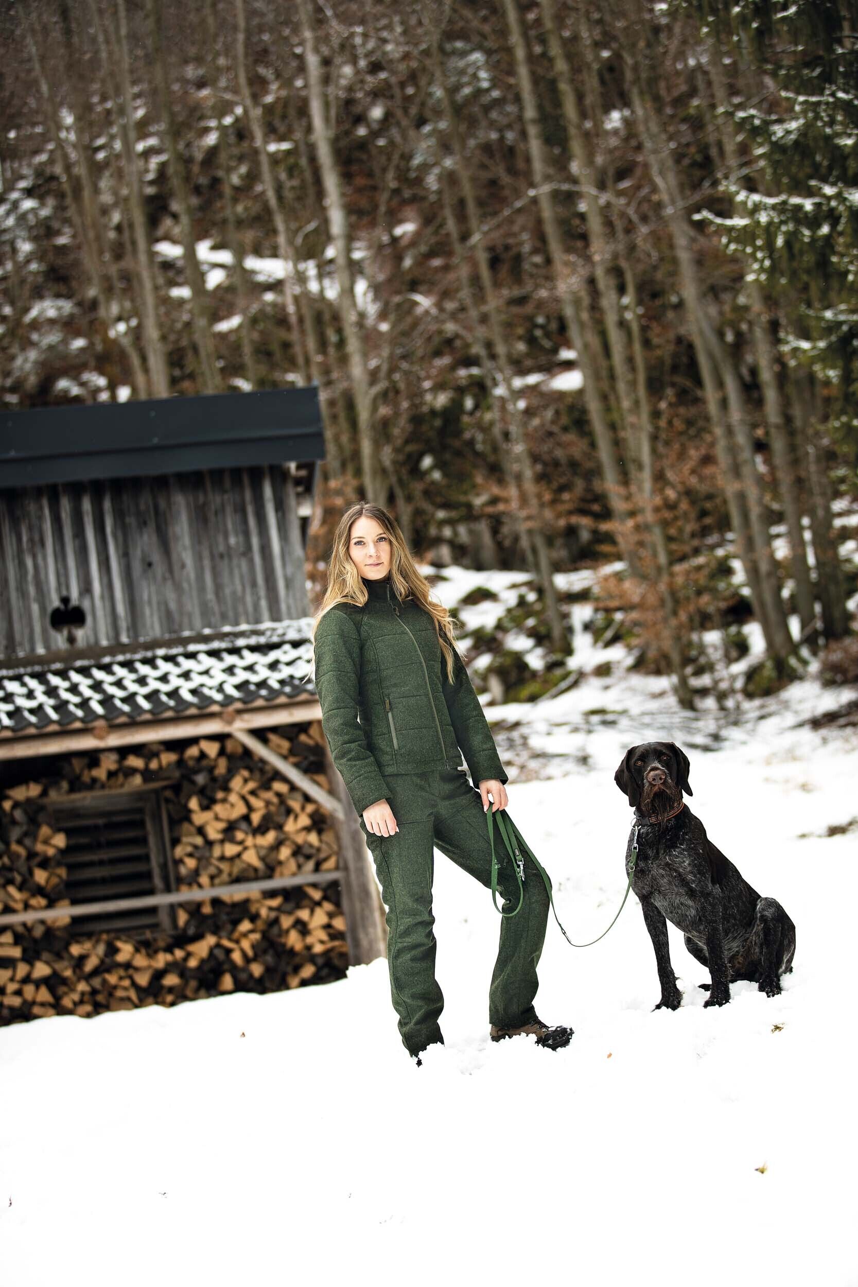Jagdhund Damen-Lodensteppjacke Hofkirchen (Grün)