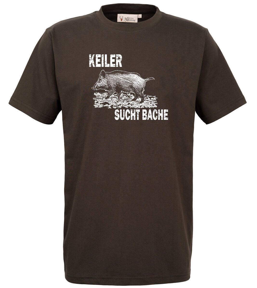 Hubertus T-Shirt Keiler sucht Bache (oliv)