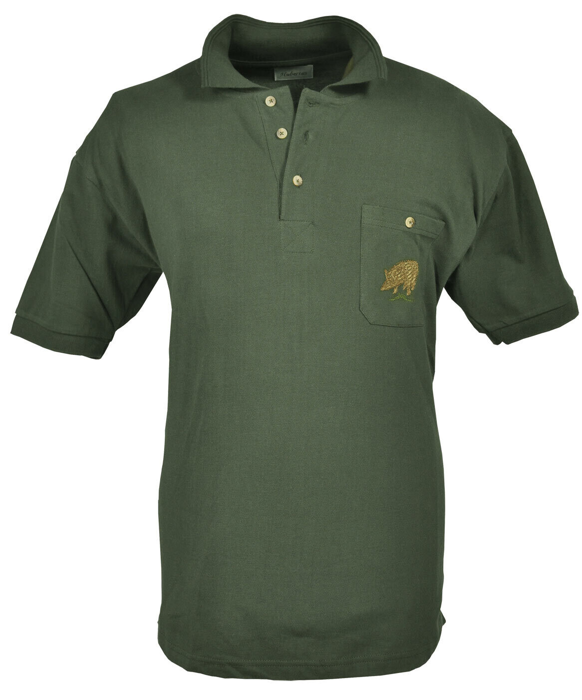 Hubertus Poloshirt Piqué Wildschwein (grün)