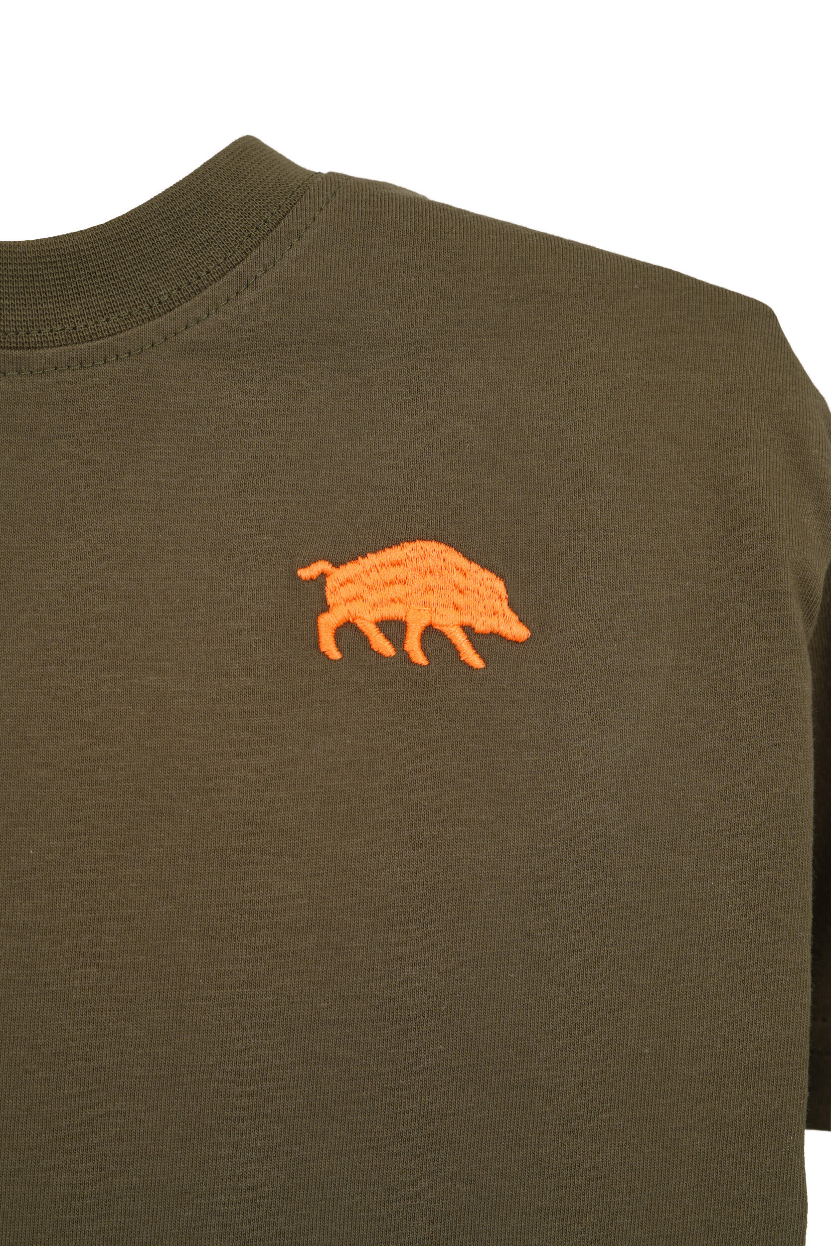 Hubertus Kinder-T-Shirt Wildschwein Neon (schilf)