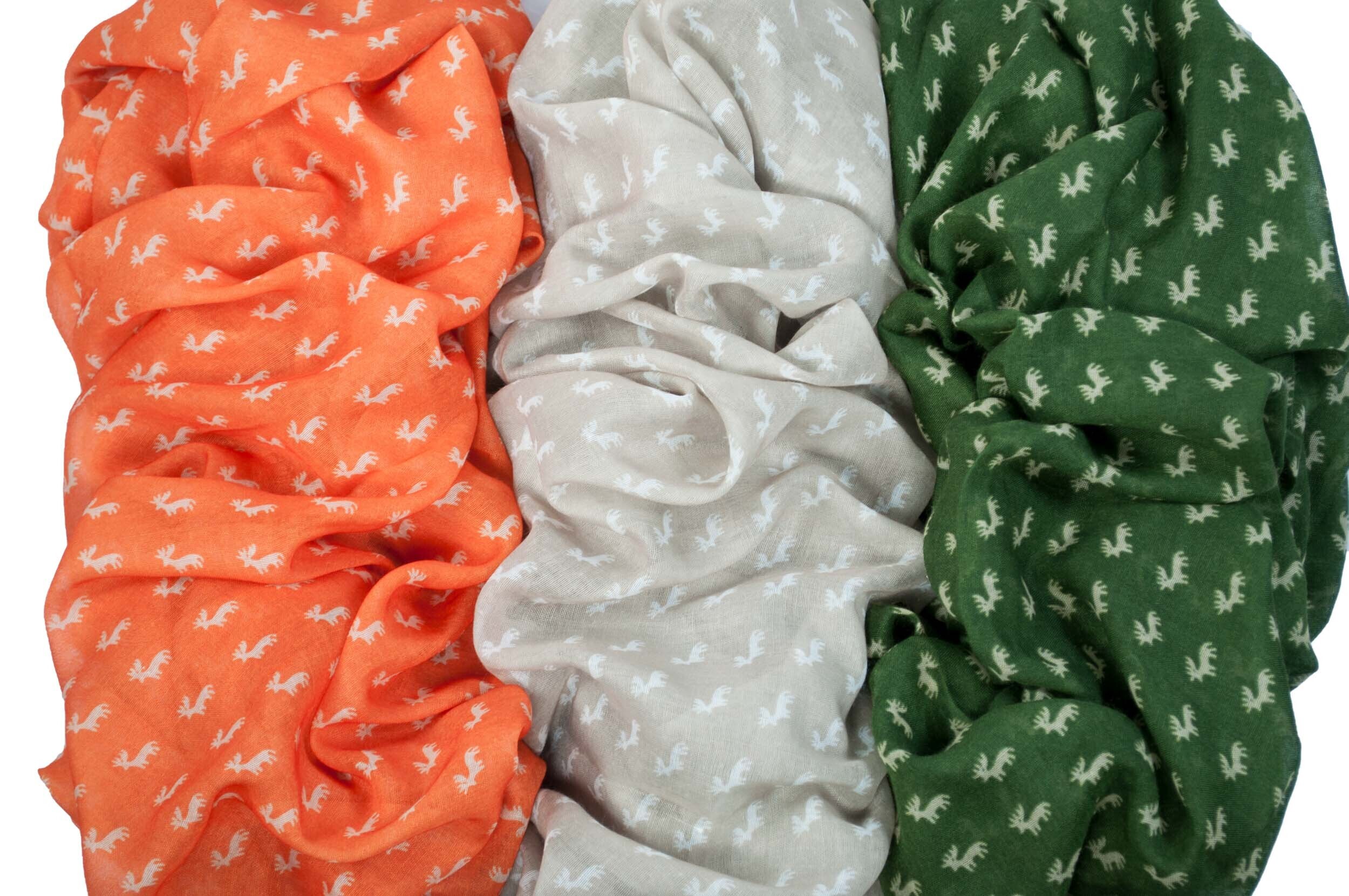 Hubertus Tuch mit Hirschmotiv (orange) Hubertus Tuch mit Hirschmotiv (orange)