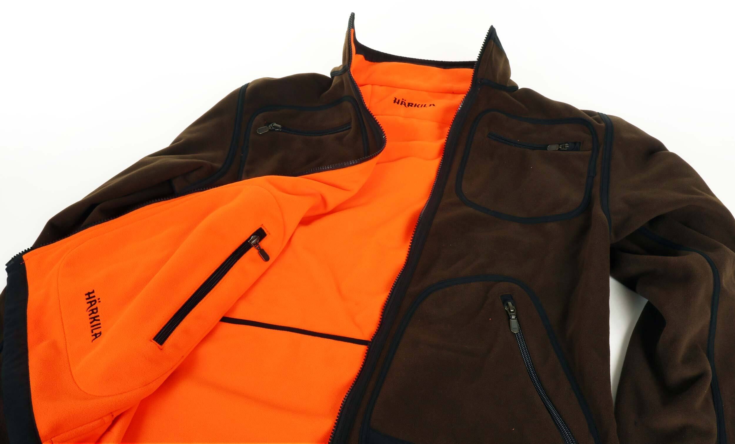 Härkila Kamko Wende-Fleecejacke (Hunting Green/Orange Blaze)