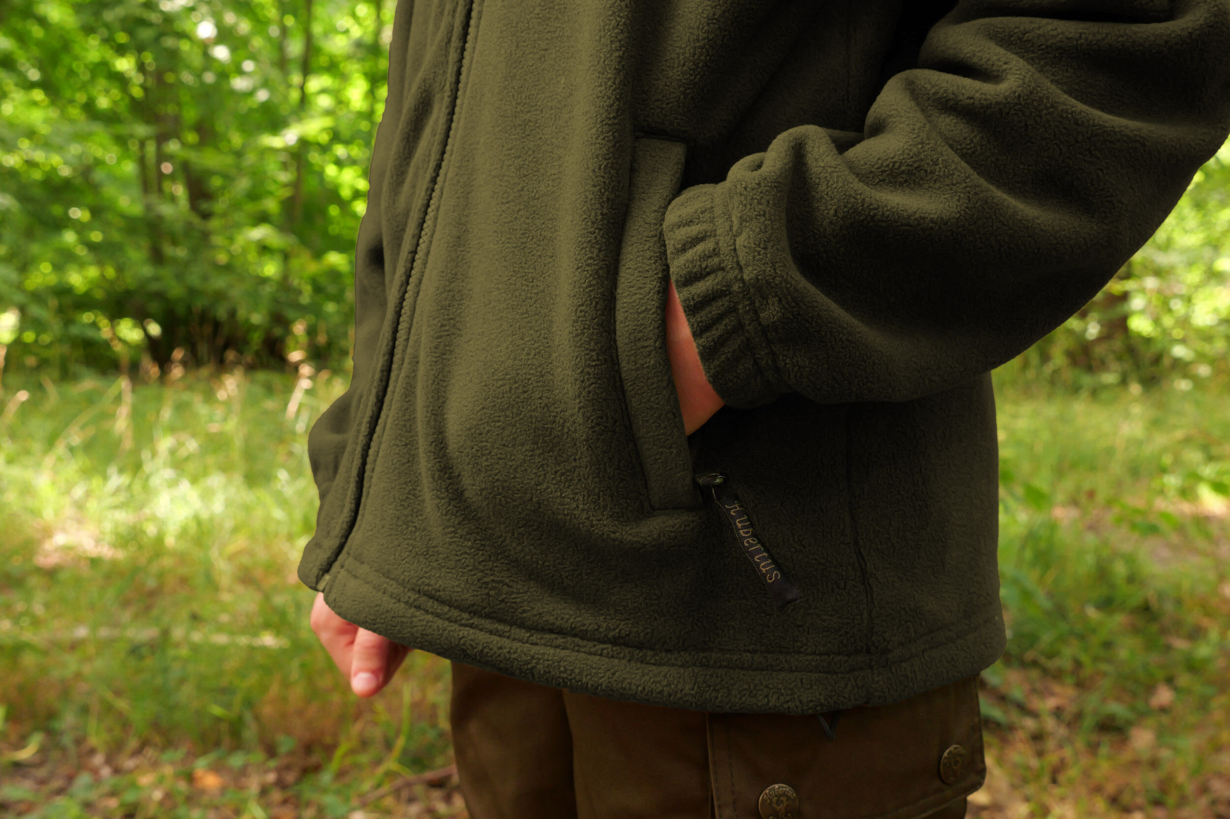 Hubertus Kinder-Fleecejacke Rhön (oliv) Hubertus Kinder-Fleecejacke Rhön (oliv)