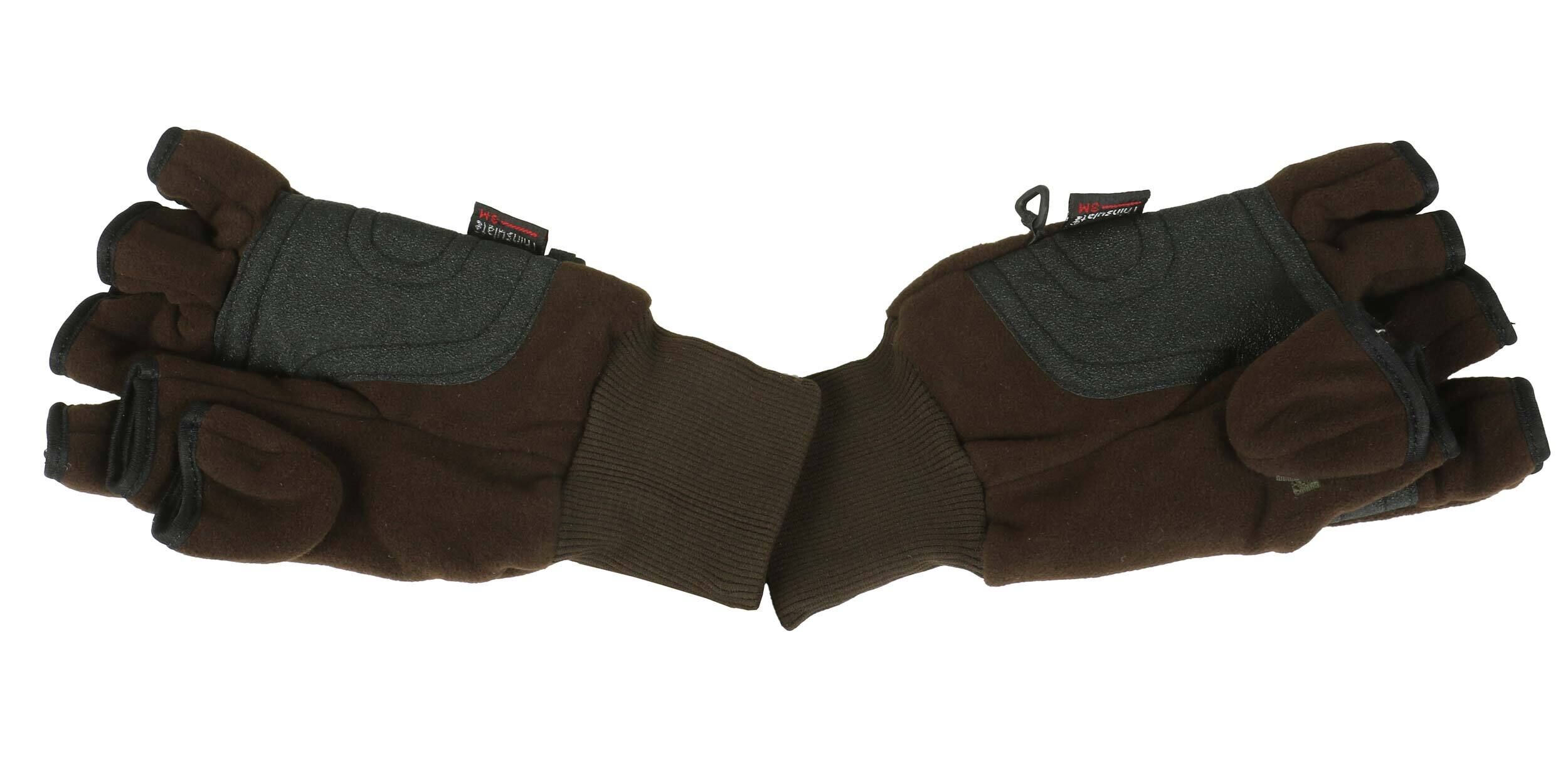 Skogen Fleece-Fingerhandschuhe mit Fäustel (braun) Skogen Fleece-Fingerhandschuhe mit Fäustel (braun)