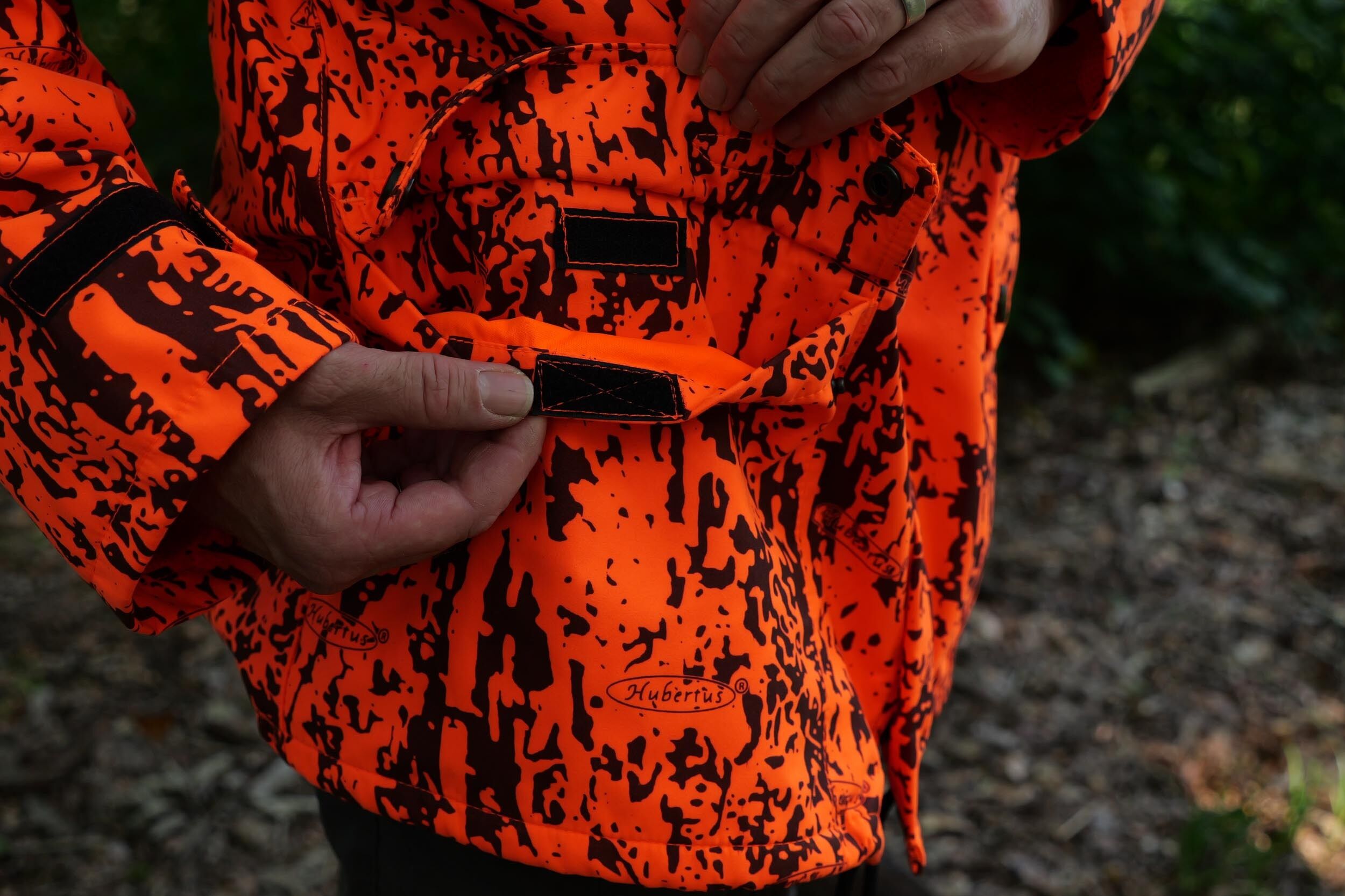 Hubertus Warn-Überjacke Drückjagd wasserdicht (grün-orange) Hubertus Warn-Überjacke Drückjagd wasserdicht (grün-orange)