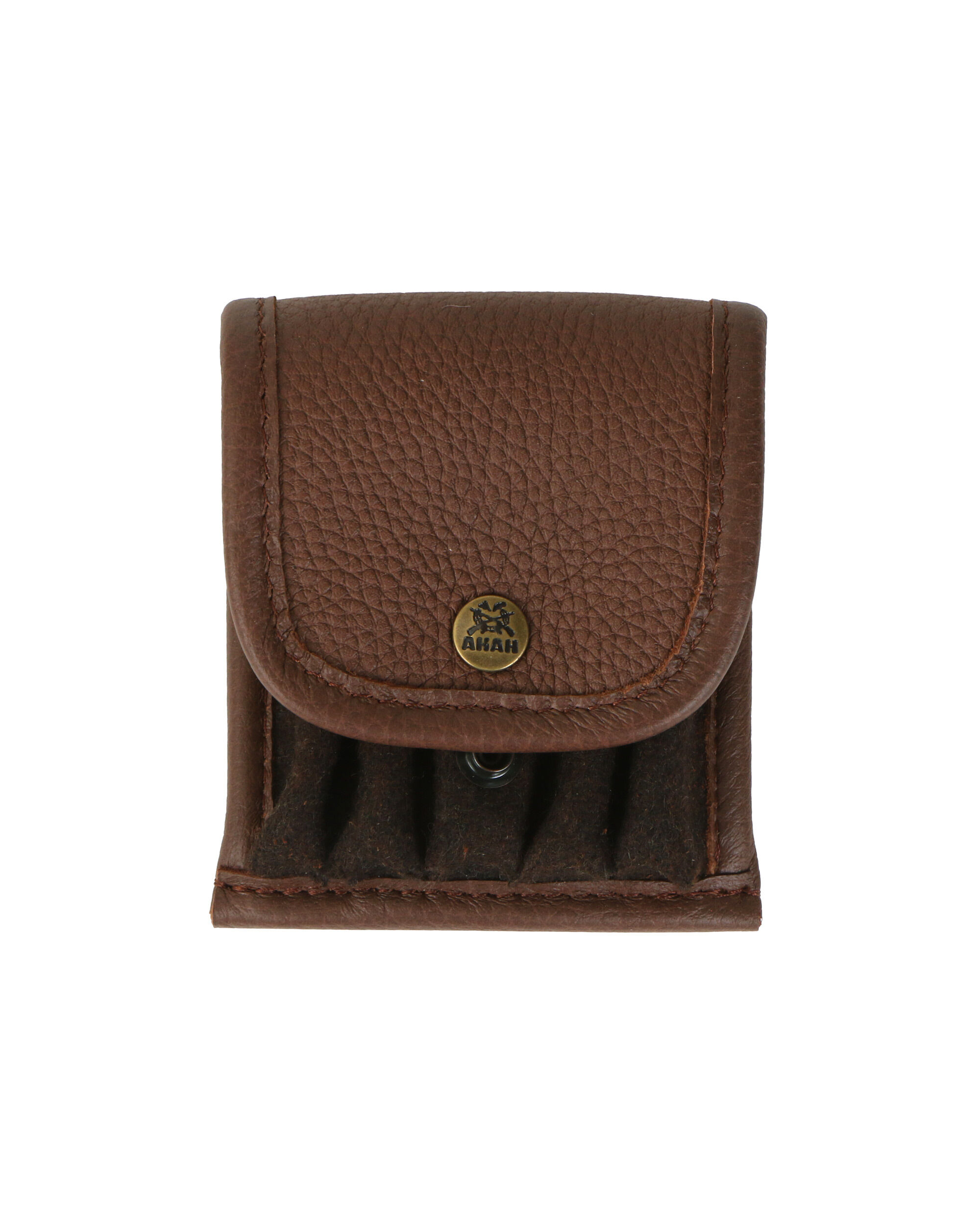 AKAH Patronenetui Elchleder mit Loden (5 Kugelpatronen)