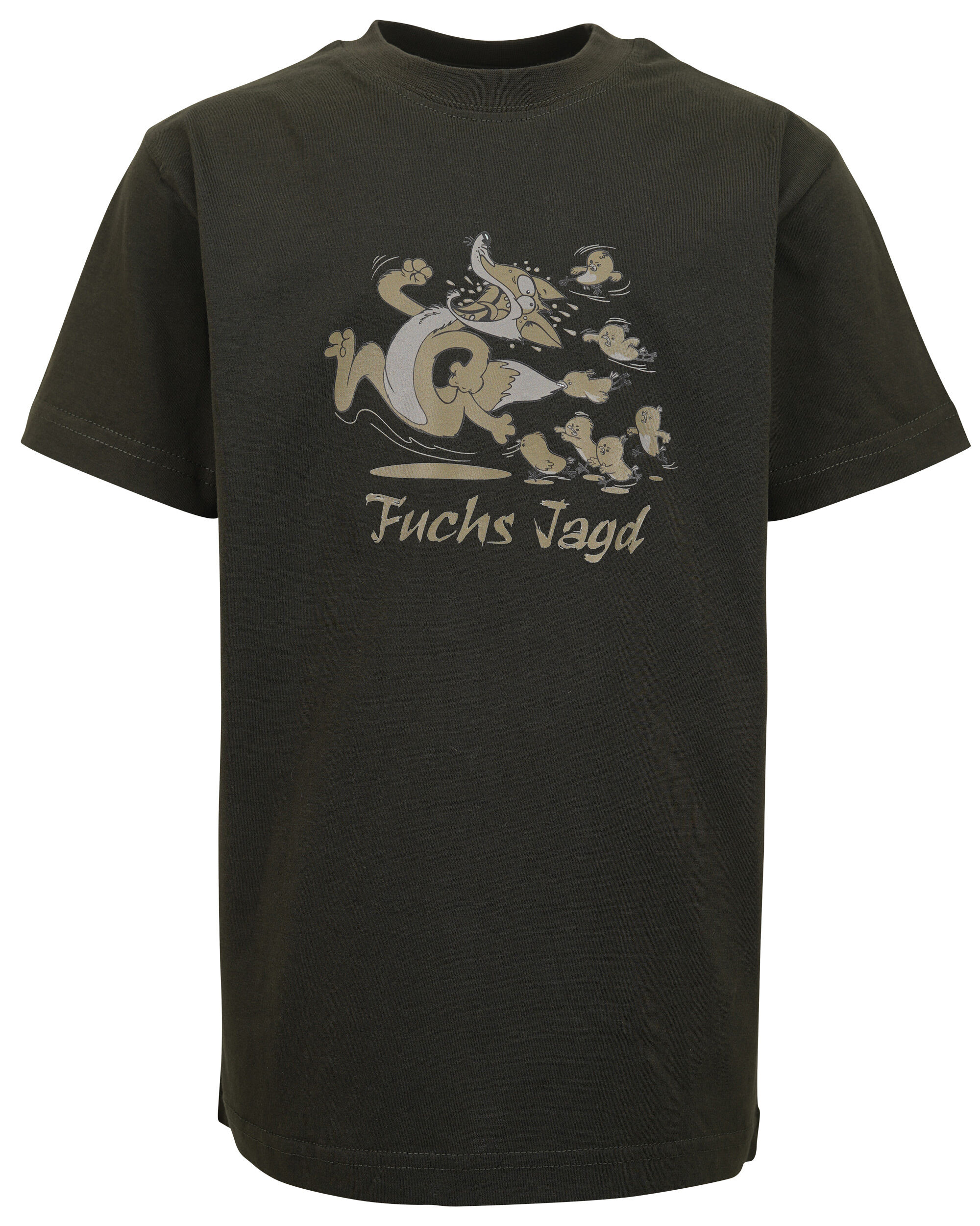 Hubertus Kinder-T-Shirt Fuchsjagd (oliv)