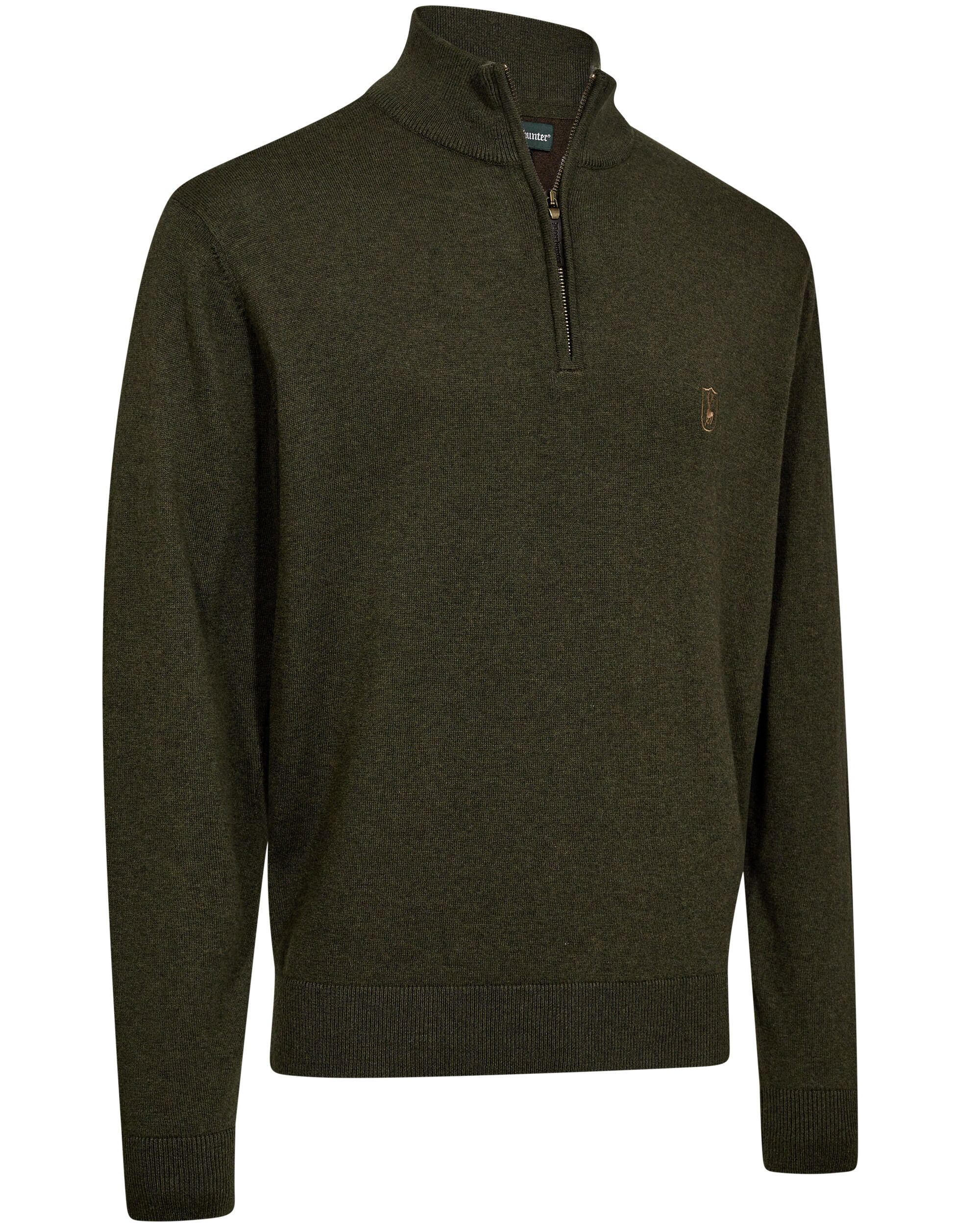 Deerhunter Harrington 1/2-Zip Strickpullover (Forest Ember Melange)