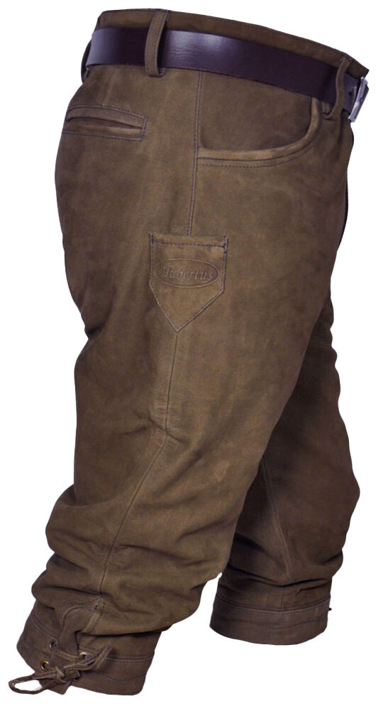 Hubertus Lederkniebundhose (oliv)