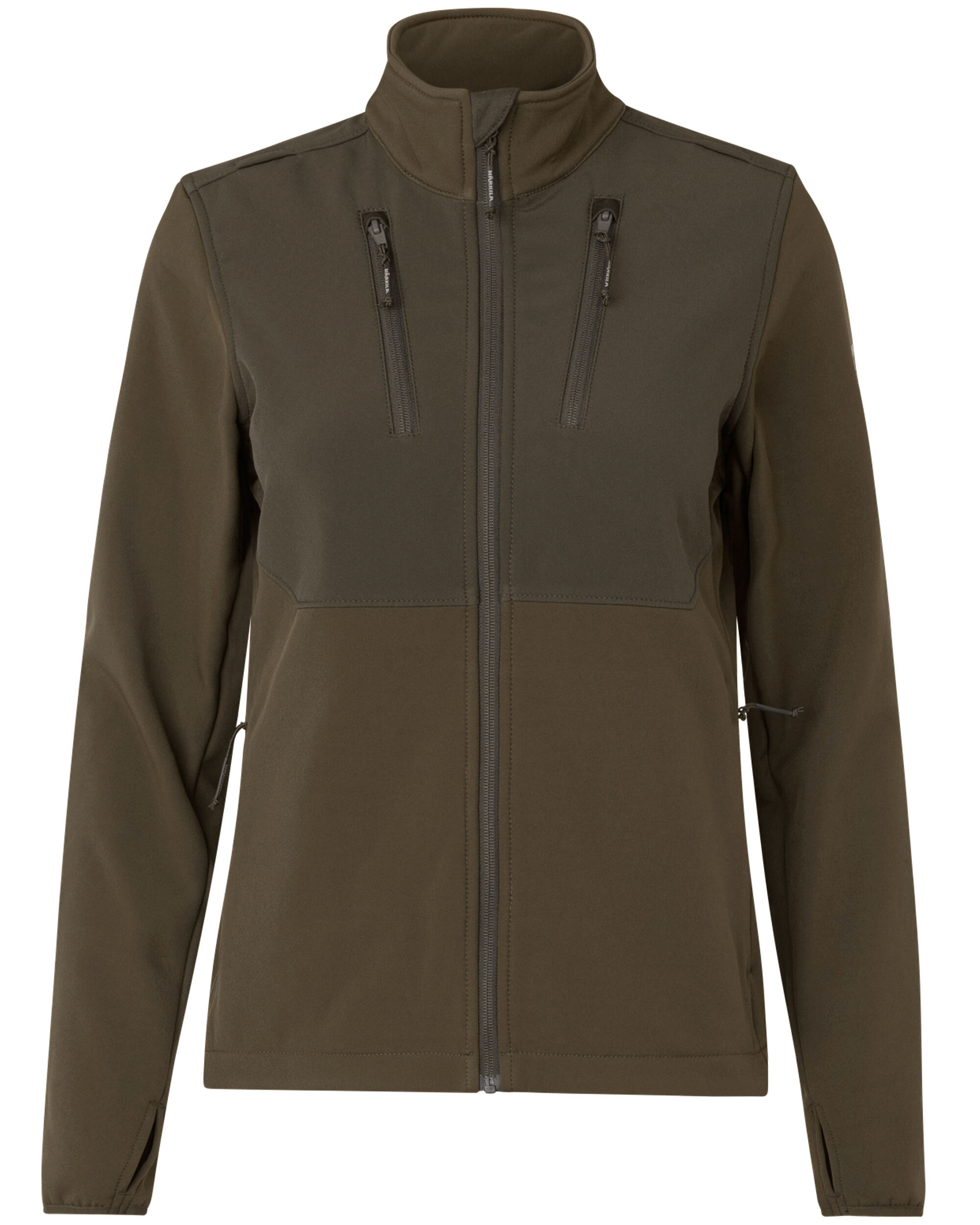 Härkila Scandinavian Damen-Softshelljacke (Willow green/Shadow brown)