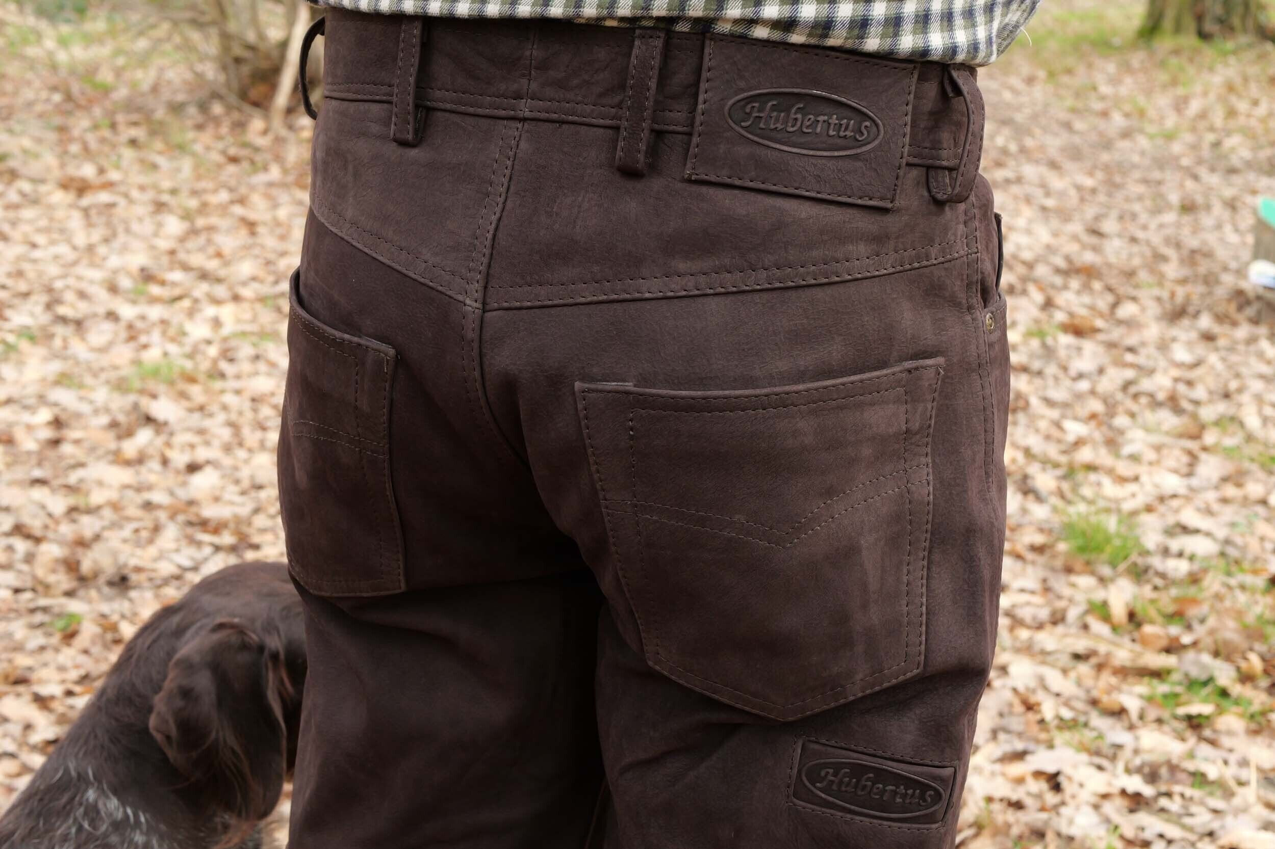 Hubertus Büffellederhose 5-Pocket (braun) Hubertus Büffellederhose 5-Pocket (braun)