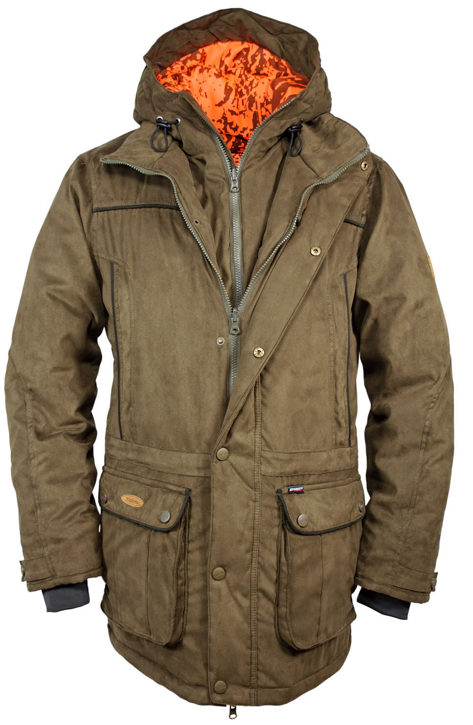 Hubertus Micro Camo Wendejacke Janus (oliv/orange)