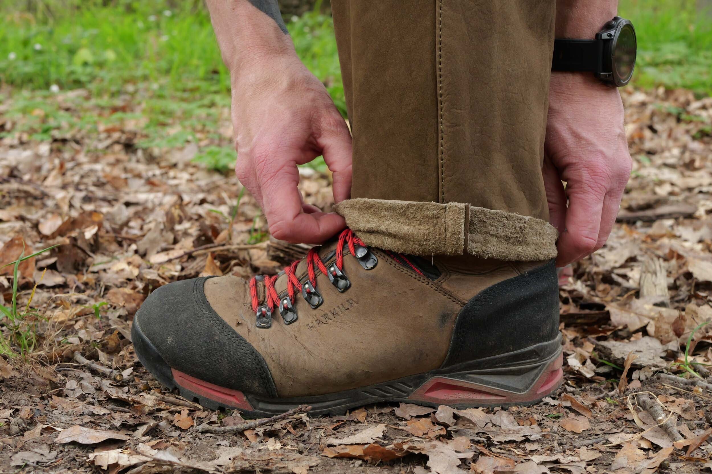 Hubertus Jagdhose Leder Trapper (oliv)