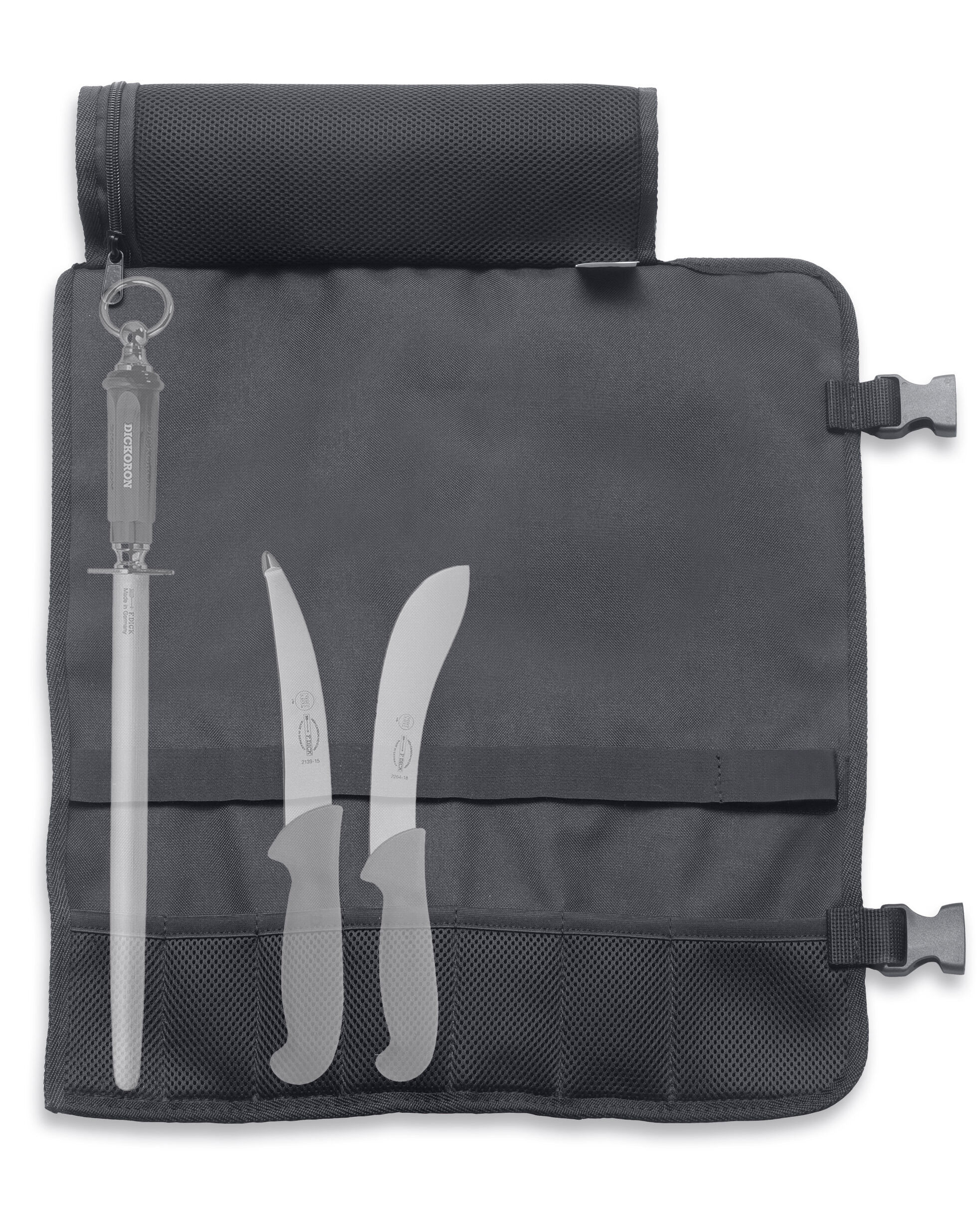 Dick Textil-Rolltasche groß, leer (schwarz)