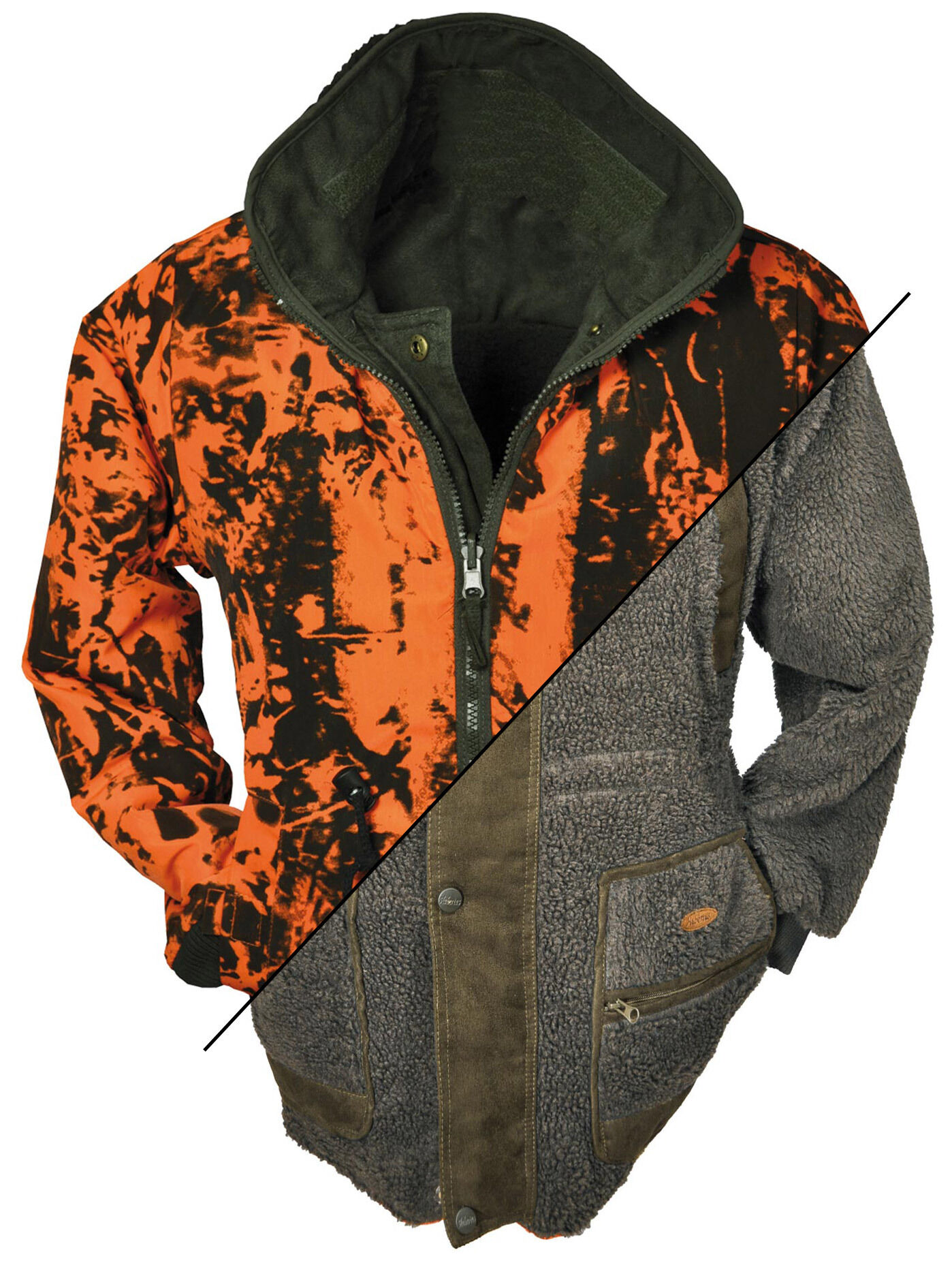 Hubertus Frischling Wende-Faserpelzjacke Kinder (oliv) Hubertus Frischling Wende-Faserpelzjacke Kinder (oliv)