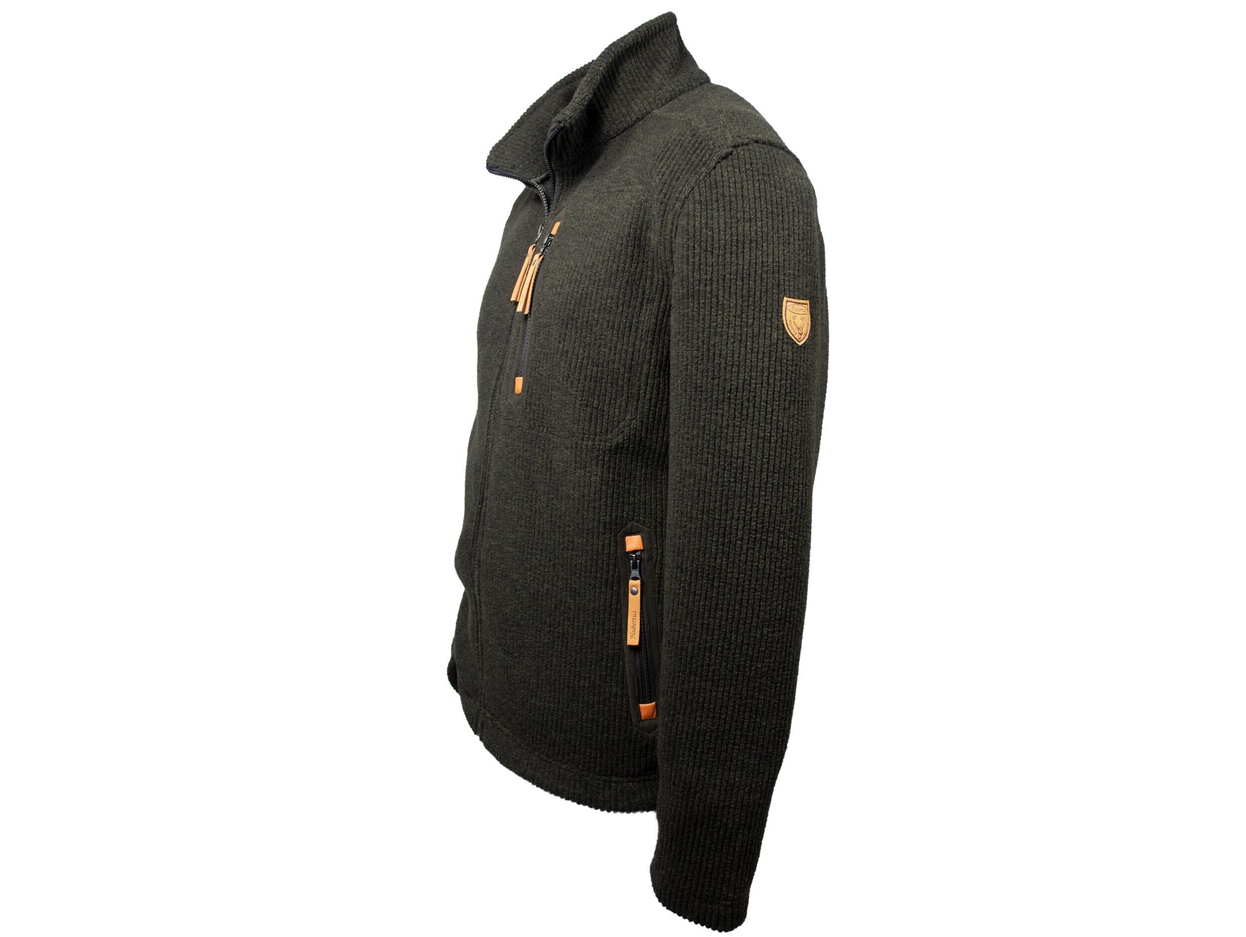 Hubertus Strick-Fleecejacke (oliv)