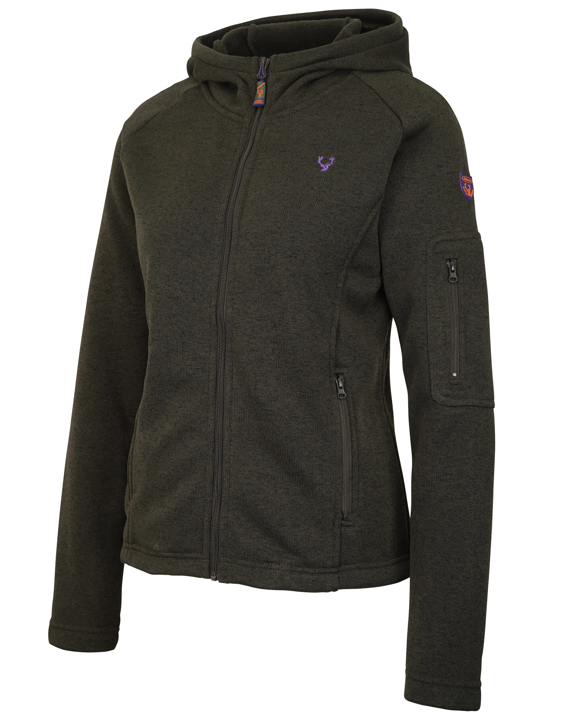 Hubertus Ladies Fashion Sweatjacke Damen (dunkel-oliv)